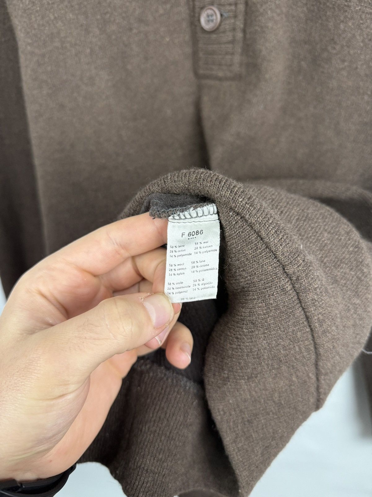 Lacoste 🇫🇷 Vintage 90s Lacoste Wool Brown Sweater Made in France Y2K Size US XL / EU 56 / 4 - 9 Thumbnail