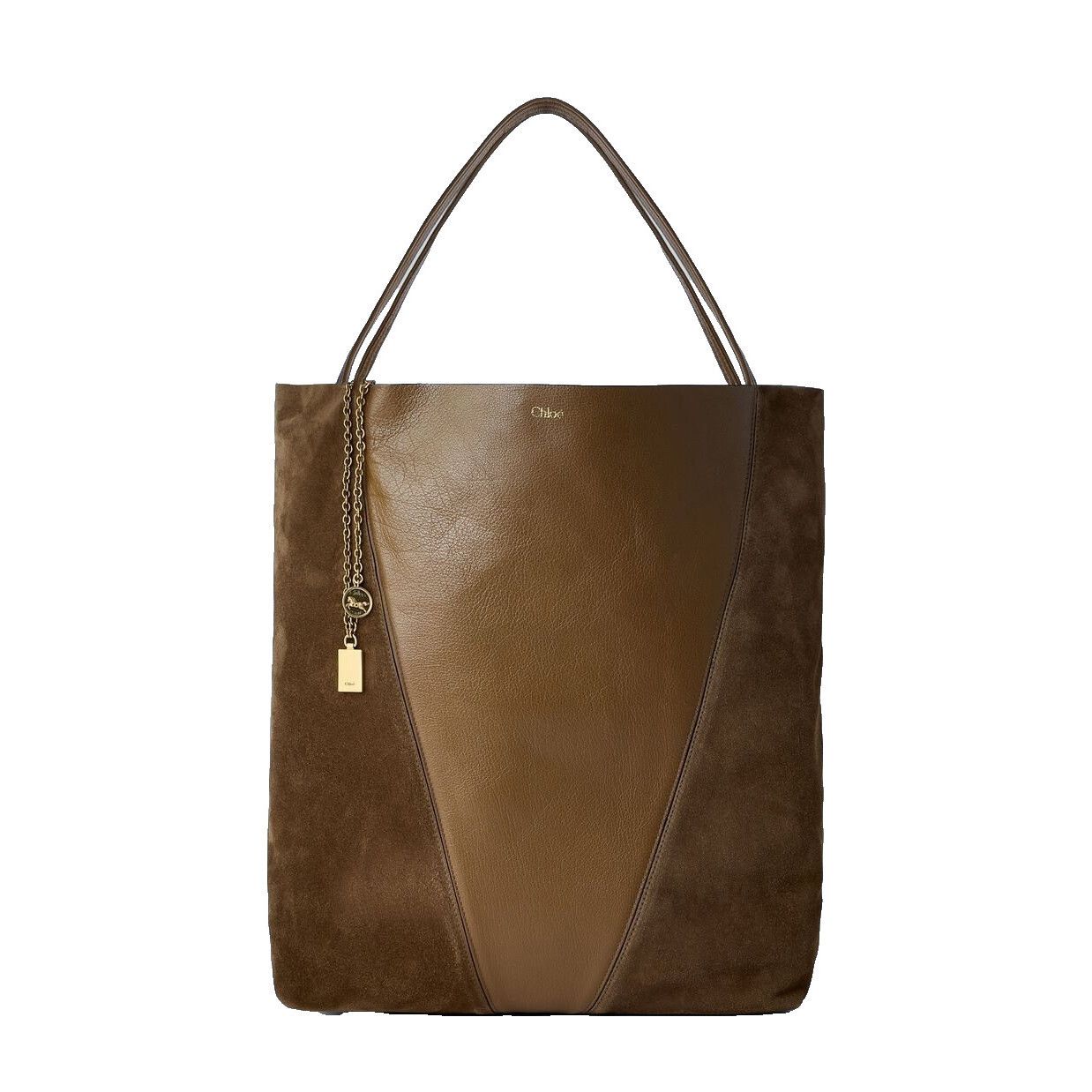 Chloe Chloe Large Spin Brown Suede Tote Bag New & Authentic Size ONE SIZE - 1 Thumbnail