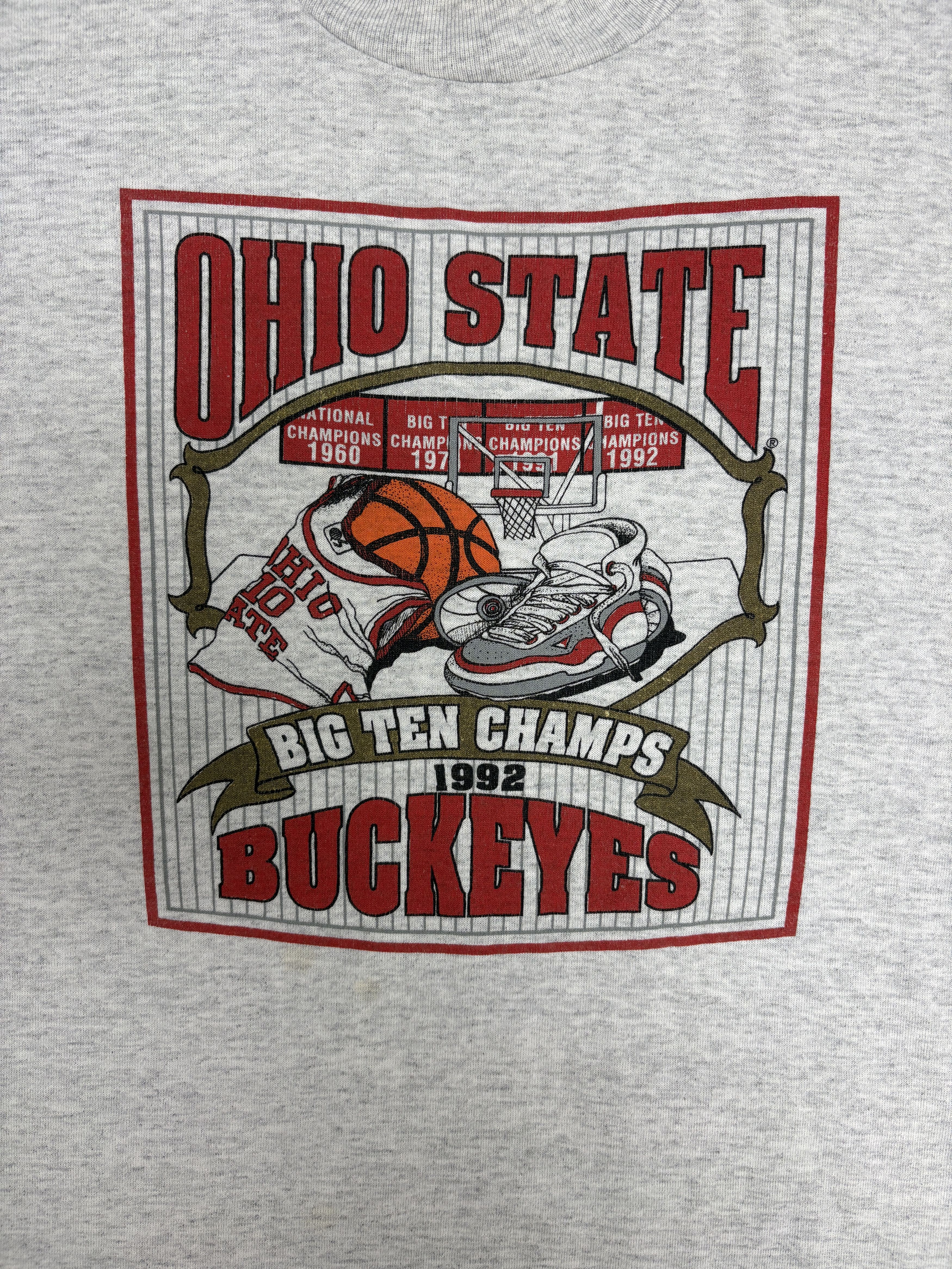 Vintage Ohio State Buckeyes Basketball 1992 Big Ten Champs Tee Size US L / EU 52-54 / 3 - 2 Thumbnail