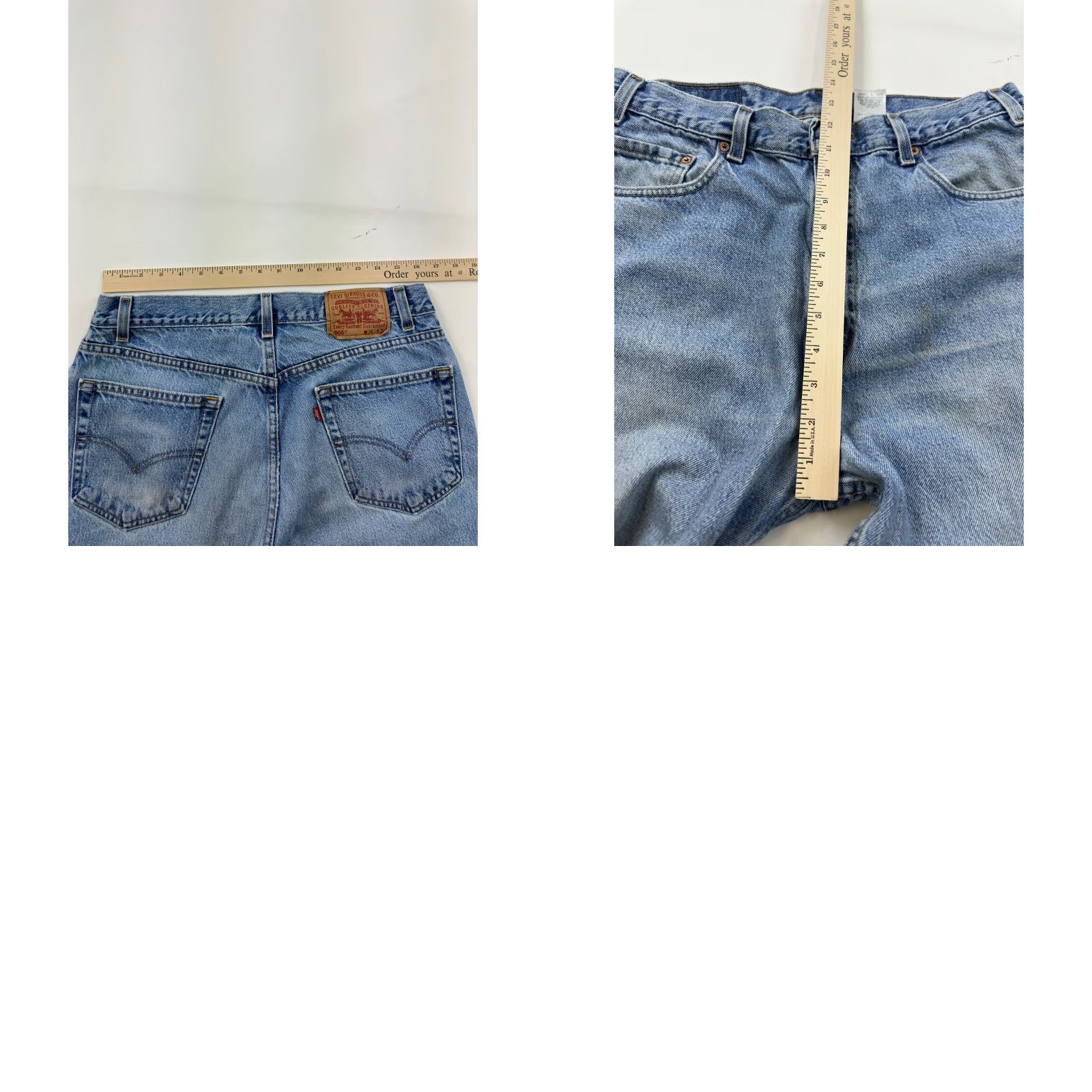 Levi's VINTAGE Levi’s 505 Jeans Mens 32x31 Blue Tagged 36x32 Slim Straight Faded Comfort Men Jeans Size US 32 / EU 48 - 8 Thumbnail