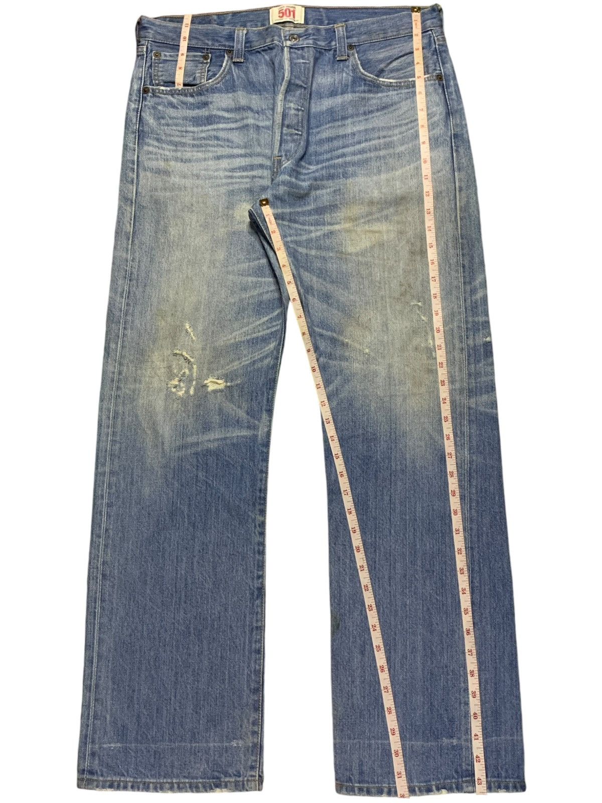 Levi's × Levi's Vintage Clothing Vintage 90s Levis 501 Faded Mud Wash Distressed Baggy Jeans Size US 36 / EU 52 - 12 Thumbnail