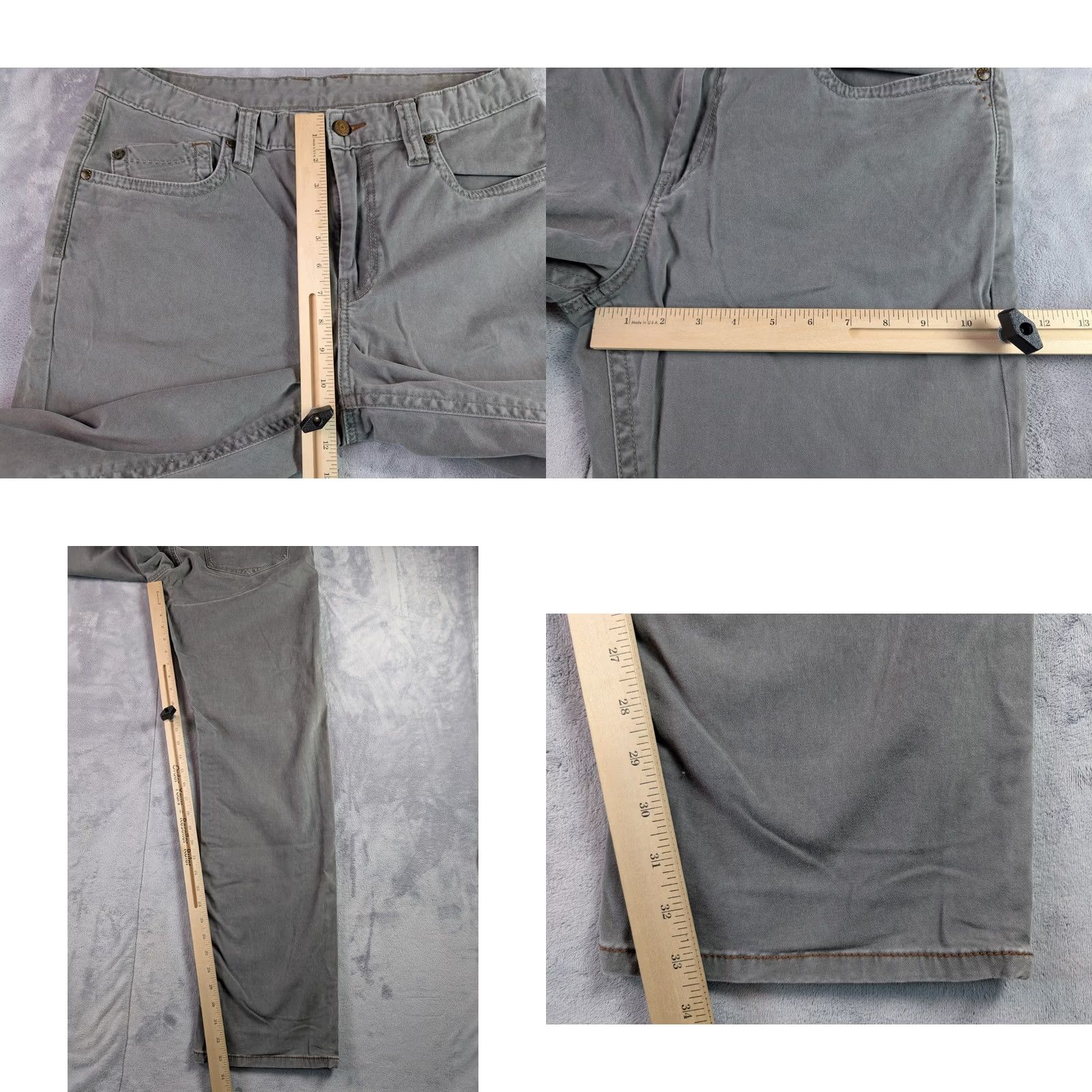 Tommy Bahama Tommy Bahama Boracay 5 Pocket Chino Pants Men 34X33 Gray Stretch Flat Front Slim? Regular fits Size US 35 - 8 Thumbnail