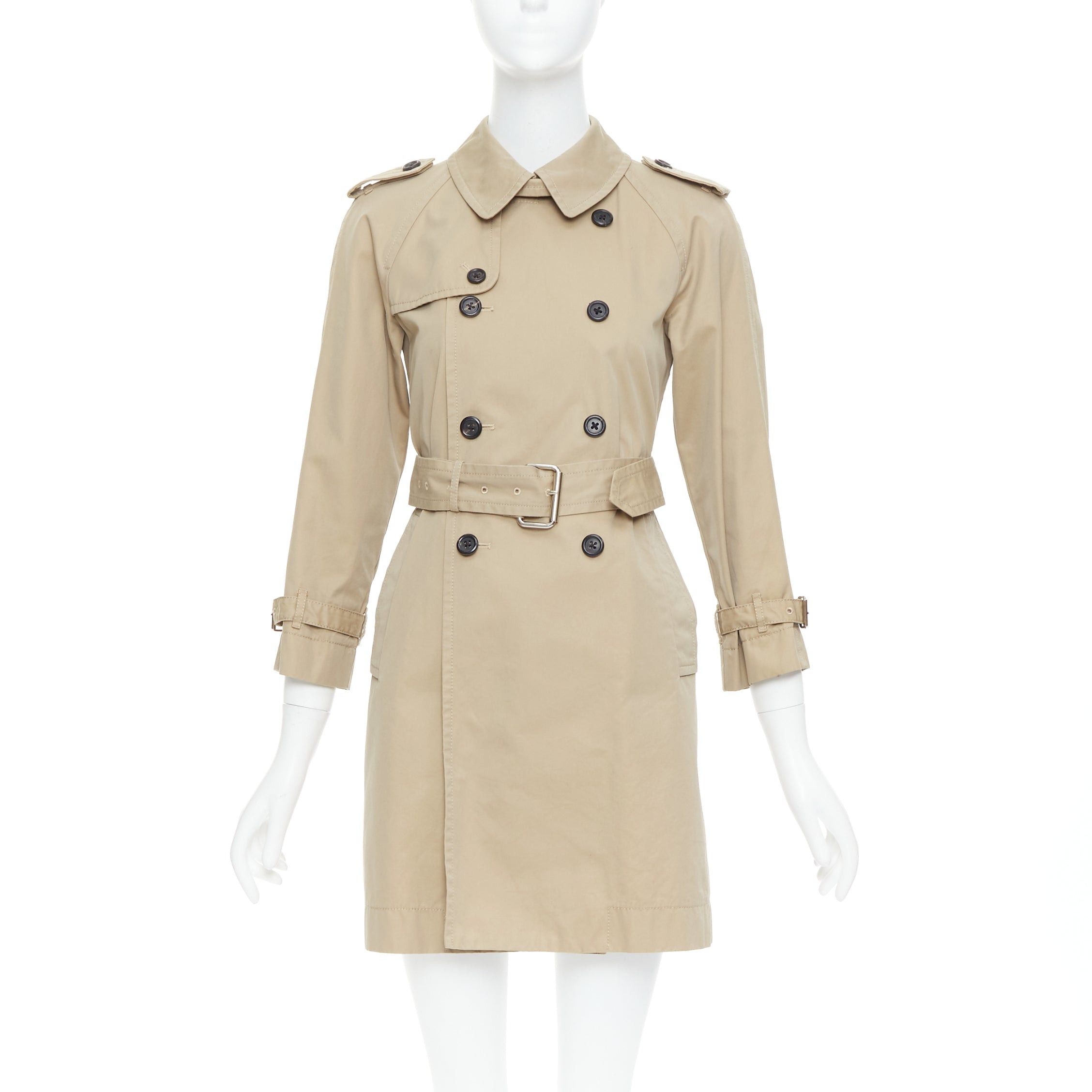 Marc Jacobs MARC JACOBS beige cotton black horn buttons trench coat US2 S Size S / US 4 / IT 40 - 1 Thumbnail