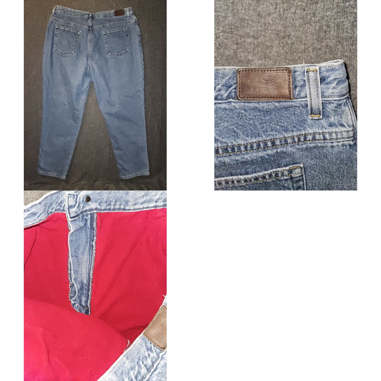 Vintage VINTAGE L.L. Bean Double L Fleece Lined Jeans Women's 20W Relaxed Fit Outdoors Blue 90s Size 42" / US 20 - 8 Thumbnail