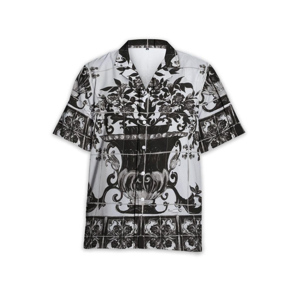 Designer Majolica-Print Poplin Hawaii Shirt Size US L / EU 52-54 / 3 - 3 Thumbnail