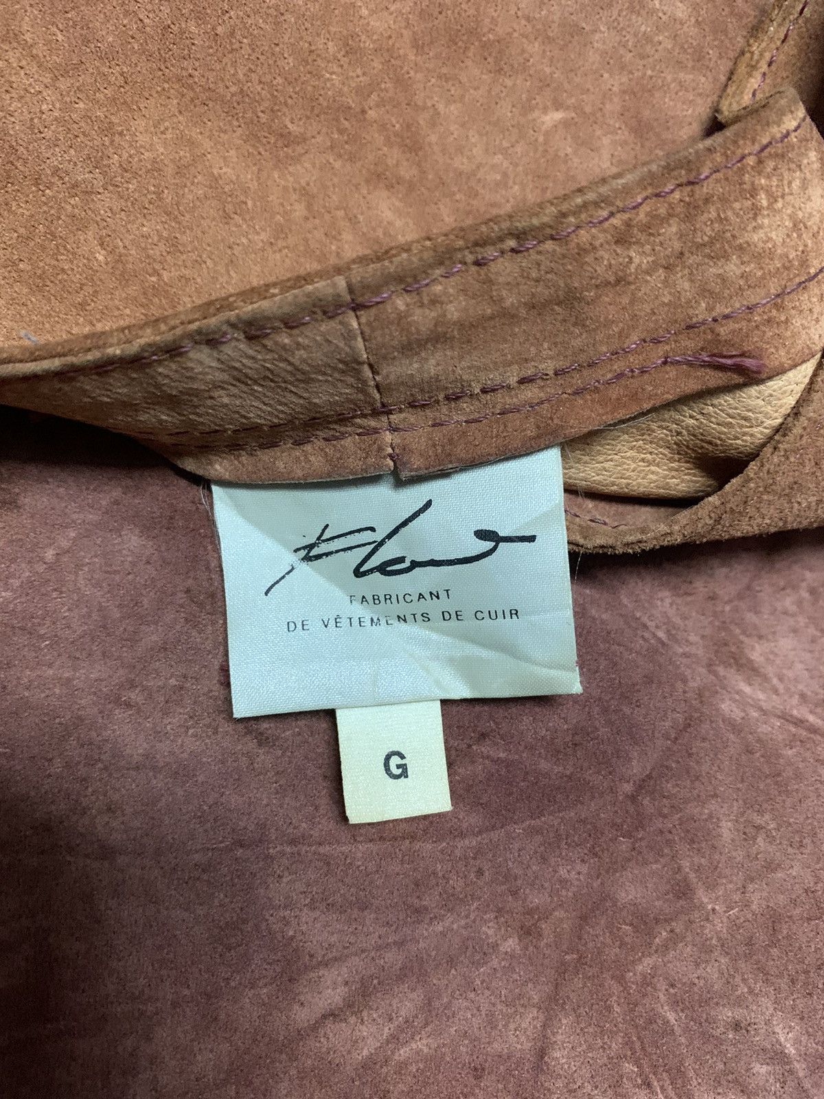 Other Very Rare Flour De Vetements De Cuir Suede Pigskin Leather Size US L / EU 52-54 / 3 - 5 Thumbnail