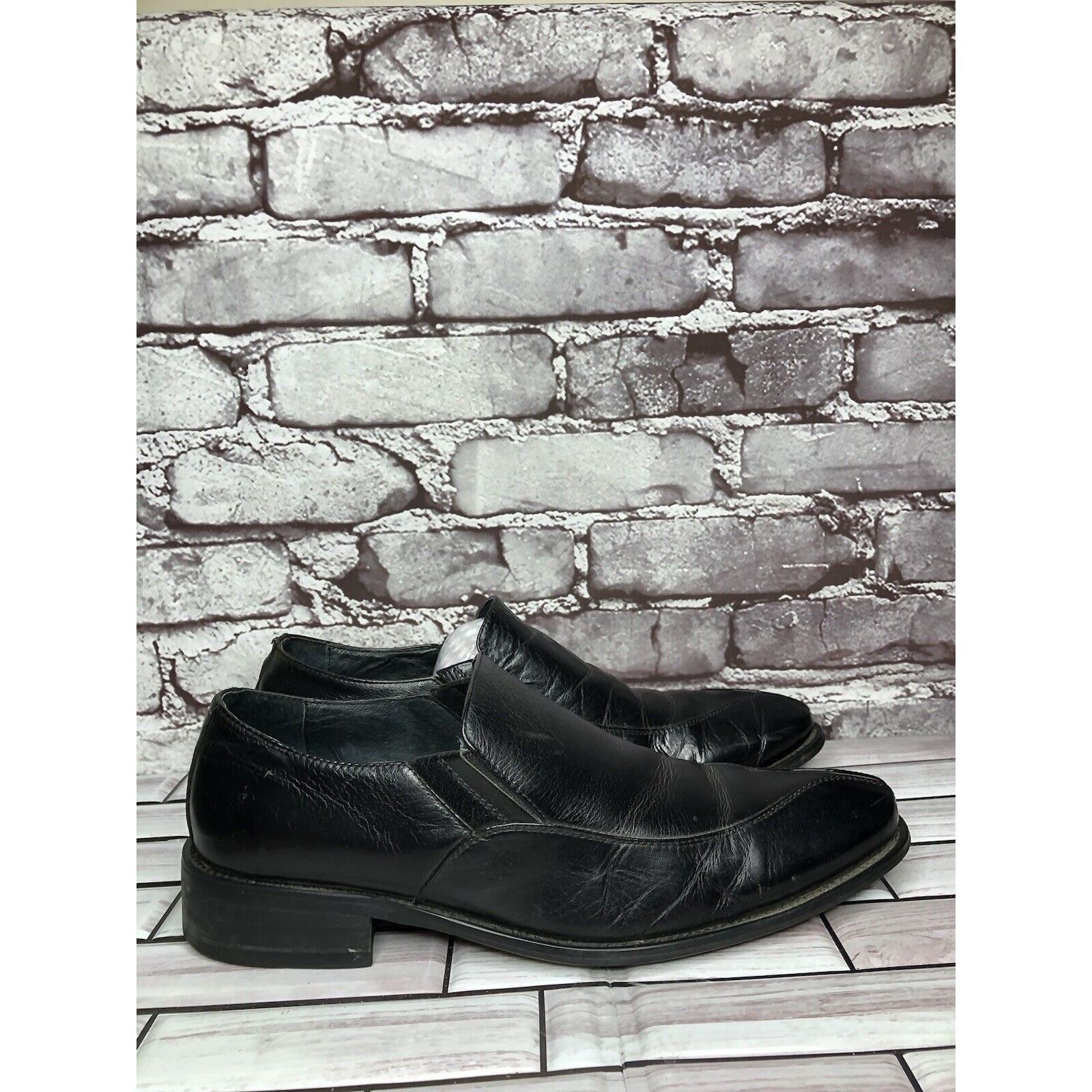 Other Via Spiga Delano Black Leather Pointed Loafers Dress Shoes M Size US 7 / EU 40 - 13 Thumbnail