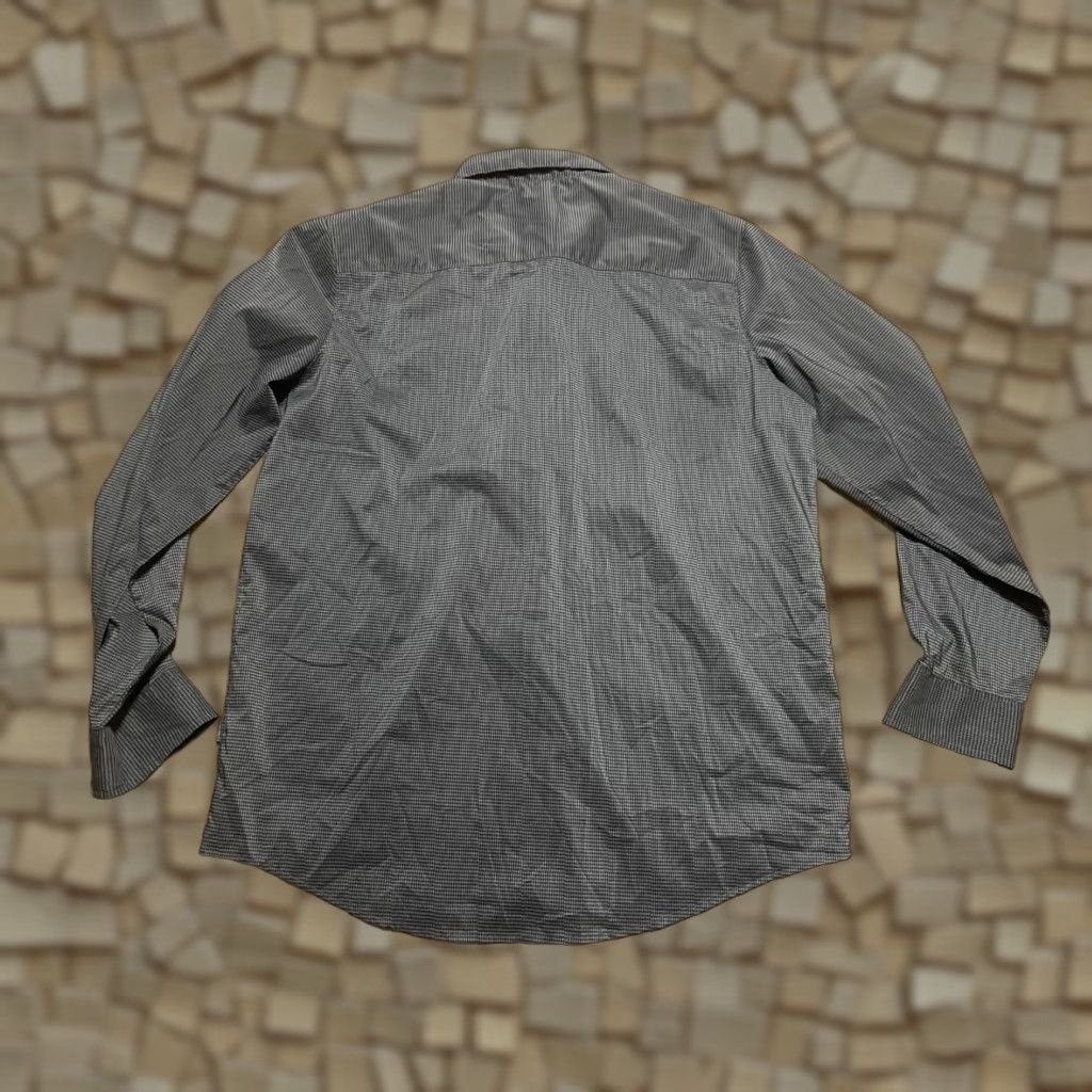 Vintage SwissTech Shirt, Men's Size Large, Button-Up, Long Sleeve, Pocket, Black, Gray, Regular Fit, Casual, Button, Collared, 100% solid? Size US L / EU 52-54 / 3 - 1 Thumbnail