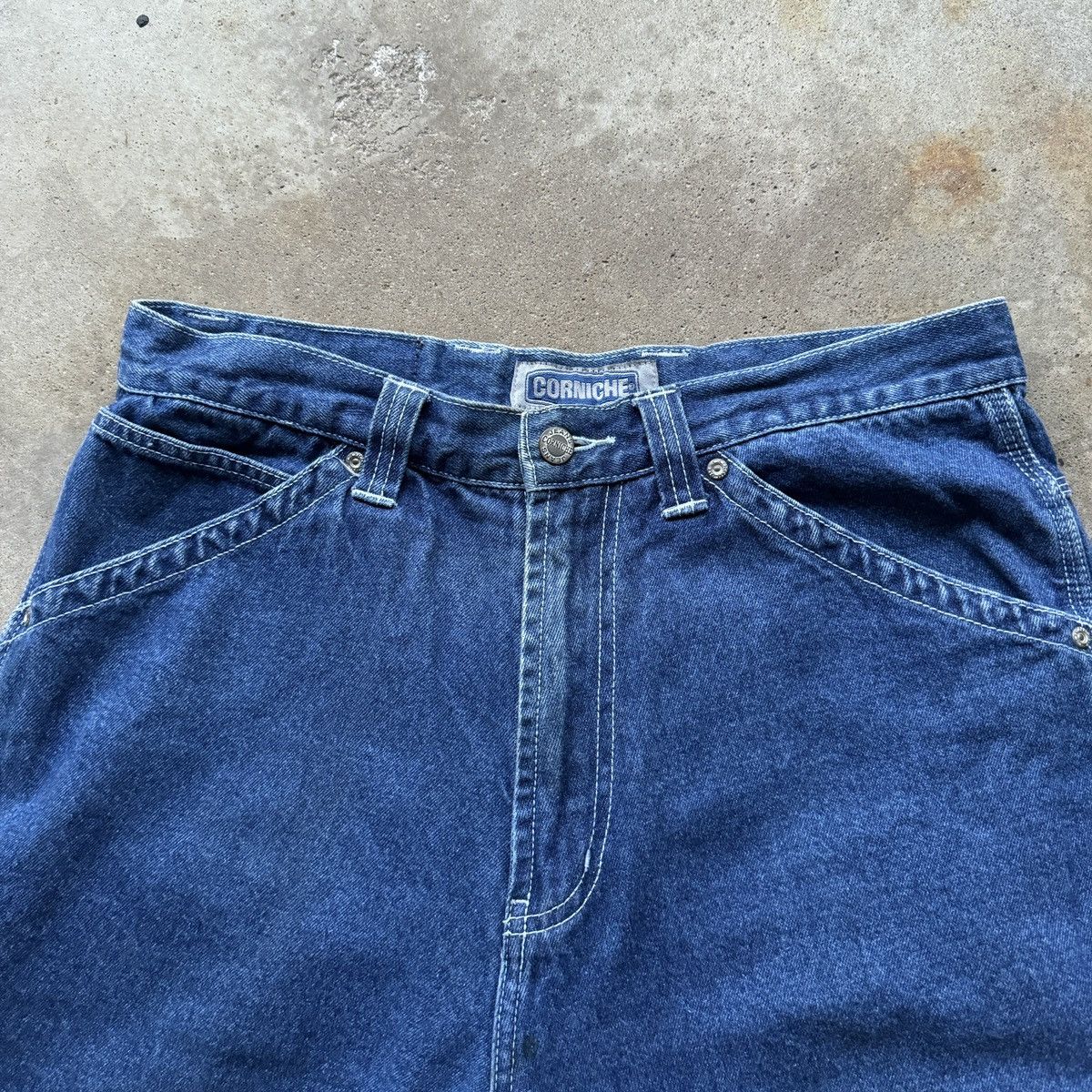 Vintage Vintage Y2K Corniche Baggy Dark Wash Skater Jean Shorts Jnco Size US 32 / EU 48 - 6 Thumbnail
