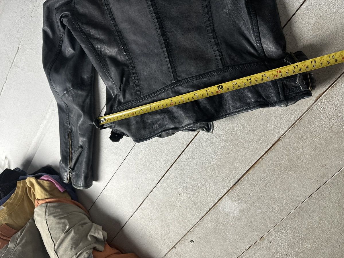 Other 🚨Y2K RICK OWENS TYPE DIRTY SLIM FIT ZIP LEATHER JACKET Size M / US 6-8 / IT 42-44 - 16 Thumbnail