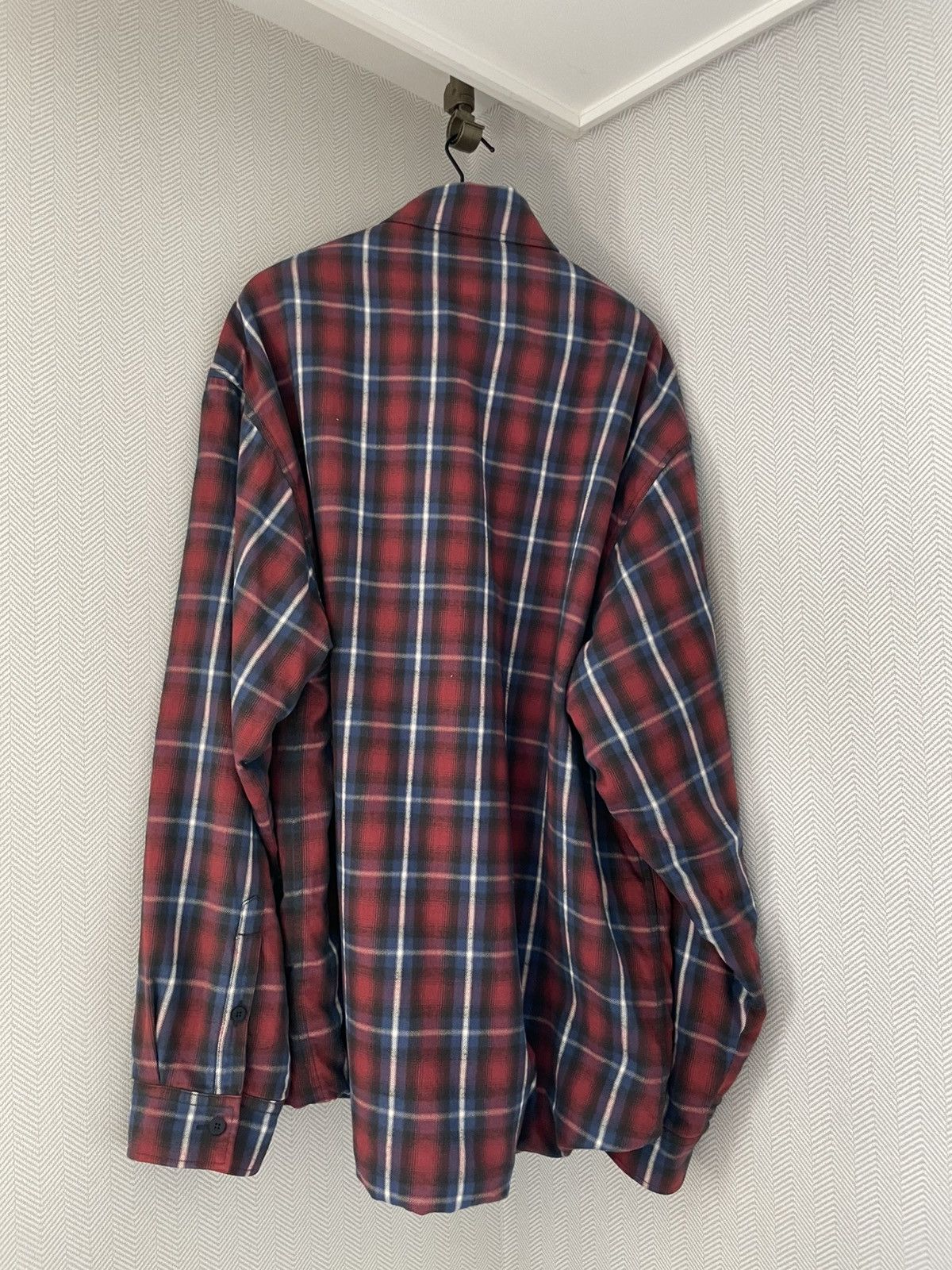 Balenciaga (Brand New) BALENCIAGA Lined Check Jacket – Red & Blue Size US L / EU 52-54 / 3 - 4 Thumbnail