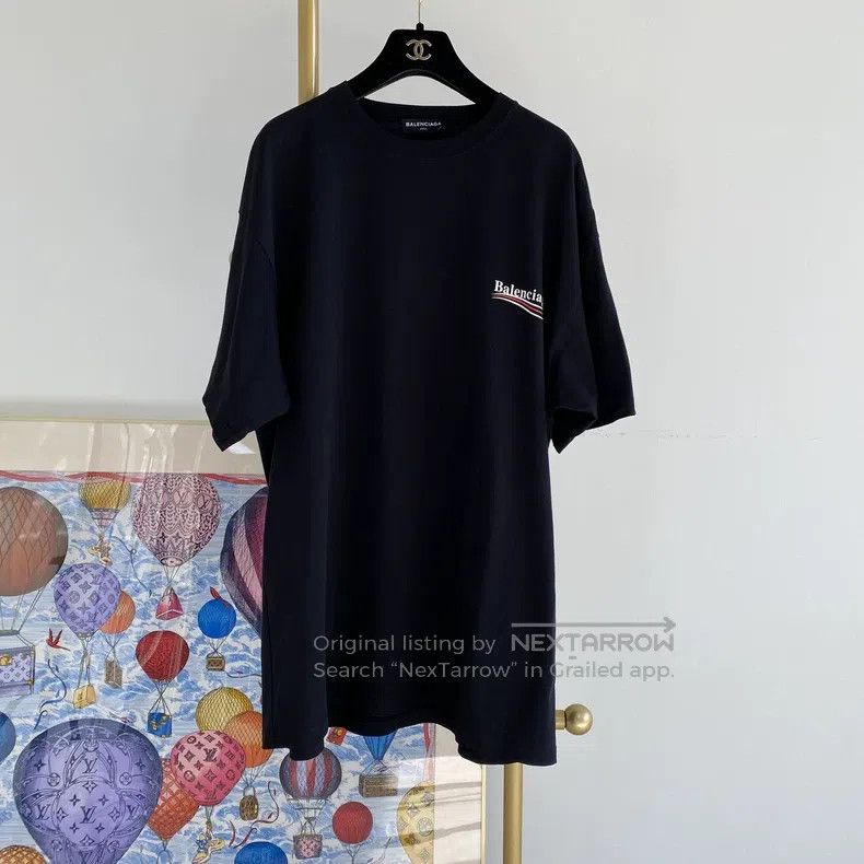 Balenciaga Balenciaga Letter Logo Black T-Shirt Size US M / EU 48-50 / 2 - 1 Thumbnail