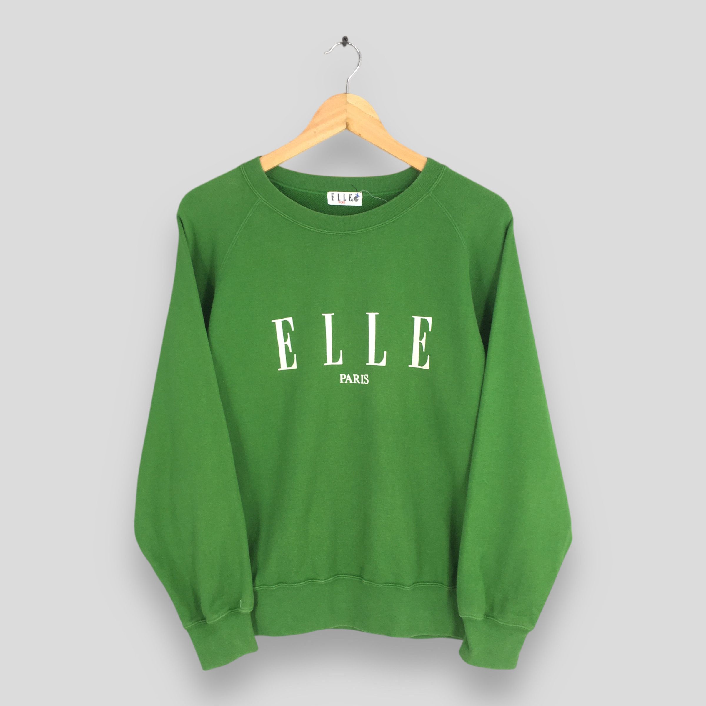 Other Vintage 90s Elle Paris Green Sweatshirt Medium Size US M / EU 48-50 / 2 - 1 Thumbnail