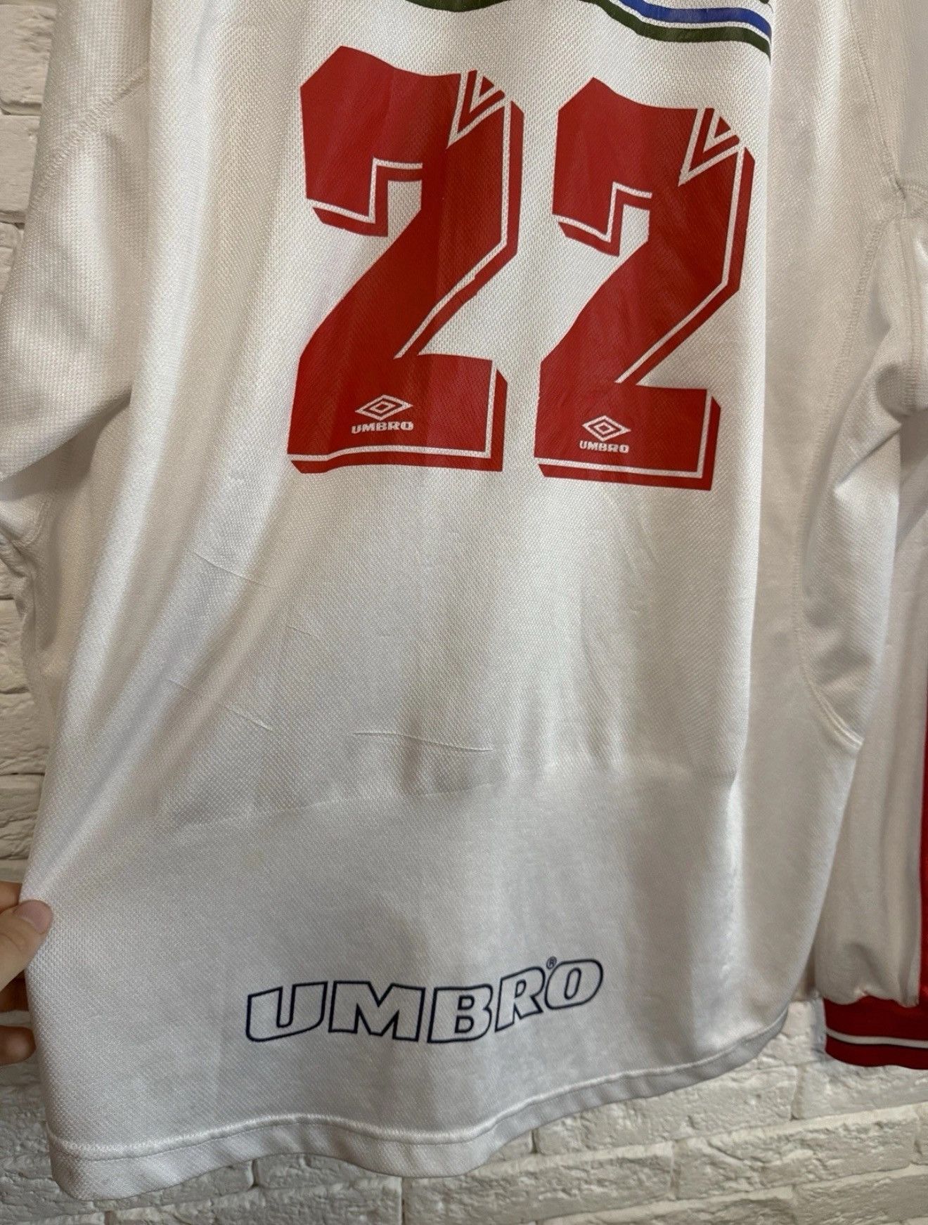 Umbro Umbro Jersey Blockcore Vintage 90`s Longsleeve Sapro 22 SzXL Size US XL / EU 56 / 4 - 6 Thumbnail