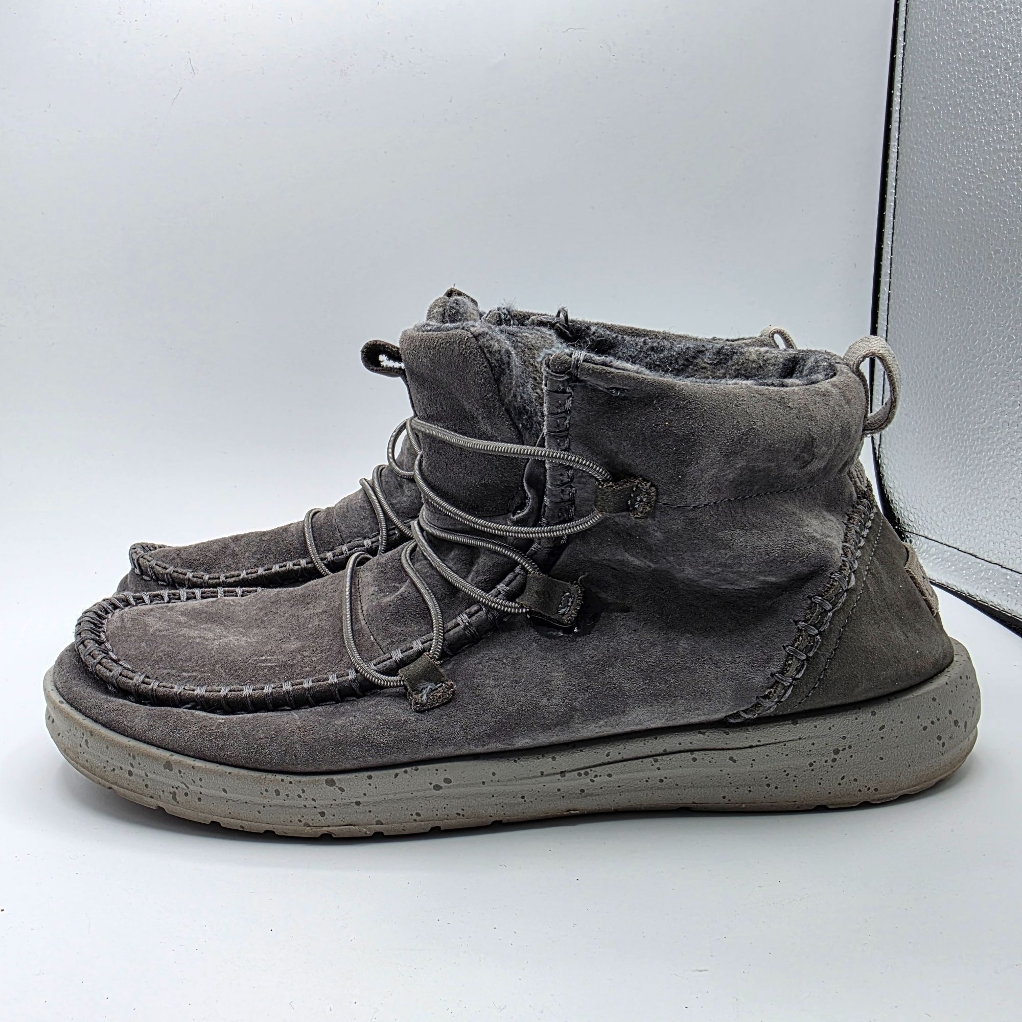 Other Hey Dude Eloise Womens Size 9 Suede Dark Grey Boots Walking Size US 9 / IT 39 - 11 Thumbnail