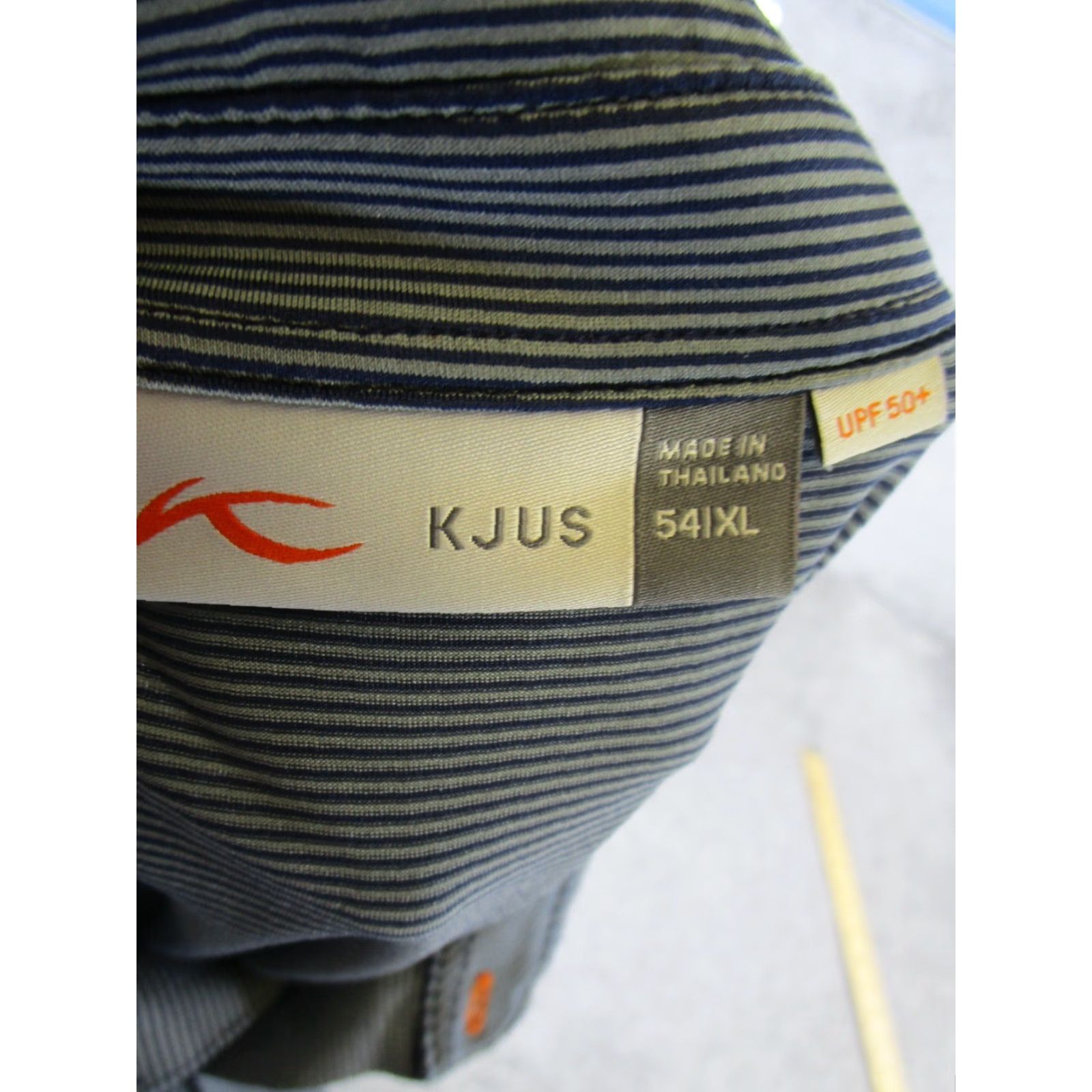 KJUS Kjus Polo Shirt Mens XL Gray Striped Short Sleeve Stretch Golf Polo Mens Size US XL / EU 56 / 4 - 6 Thumbnail