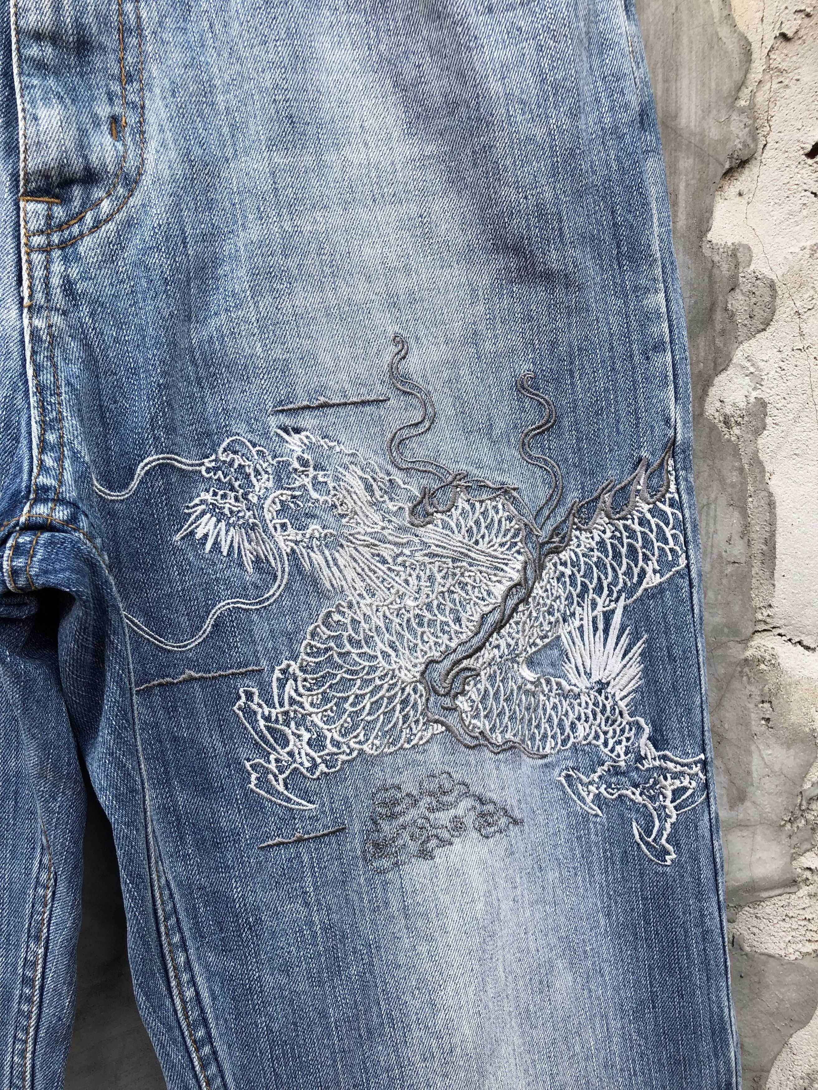 Karakuri Tamashii Karakuri Tamashi Dragon and Tiger Embroidery denim Size US 32 / EU 48 - 5 Thumbnail