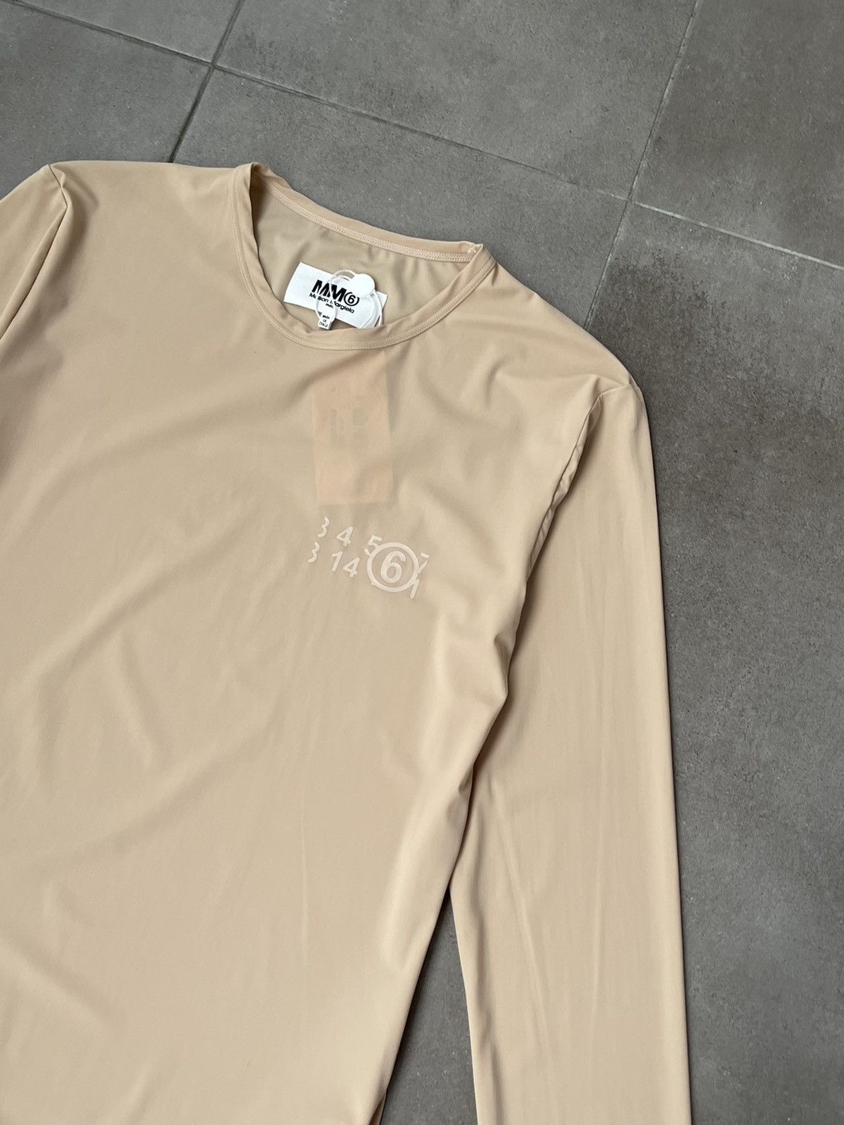Maison Margiela !DS! SS23 Maison Margiela Printed Logo Beige Long Sleeve Size L / US 10 / IT 46 - 11 Thumbnail