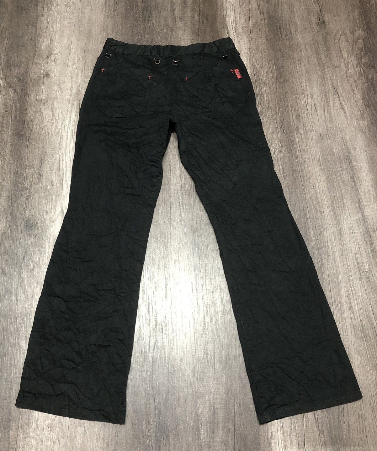 MAD PUNKS SKULL DESIGN BONDAGE STYLE BOOTCUT PANT