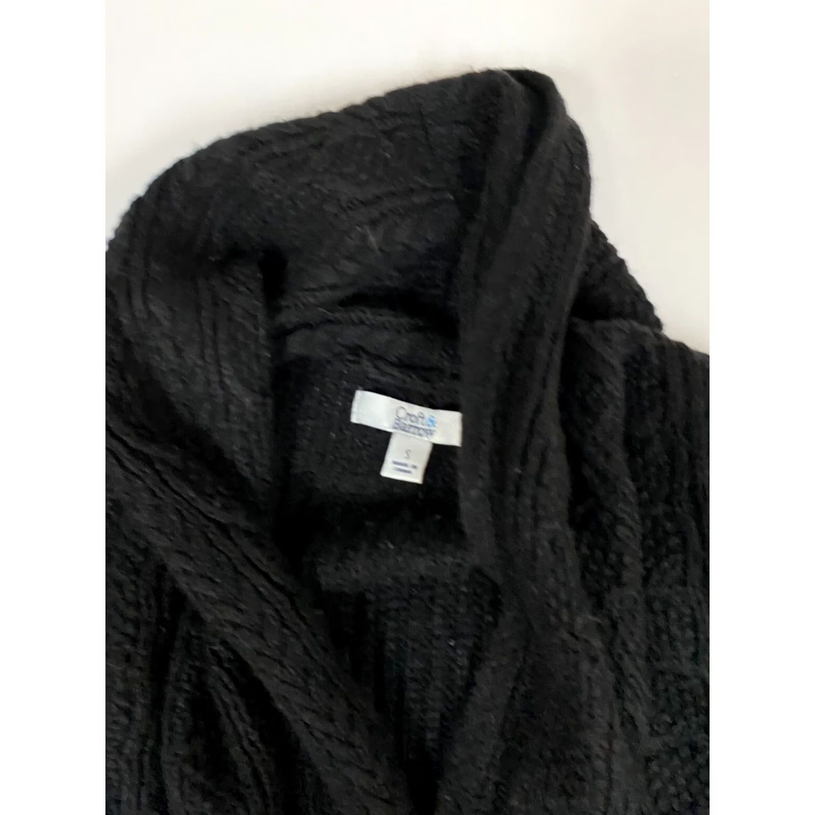 Croft & Barrow Croft & Barrow Cardigan Sweater Womens S Black Crew Neck Long Sleeve Embroidered Acrylic Knit Classic all seasons Size S / US 4 / IT 40 - 4 Thumbnail