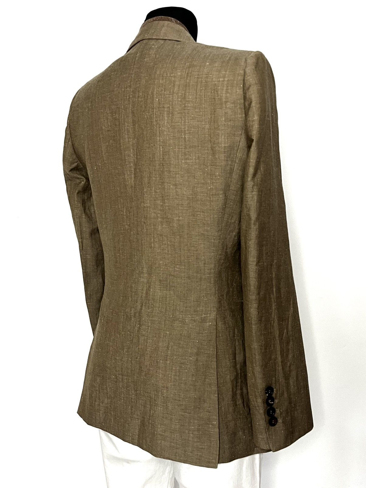 Brunello Cucinelli Italian premium brand jacket made of virgin wool and linen Size M / US 6-8 / IT 42-44 - 4 Thumbnail