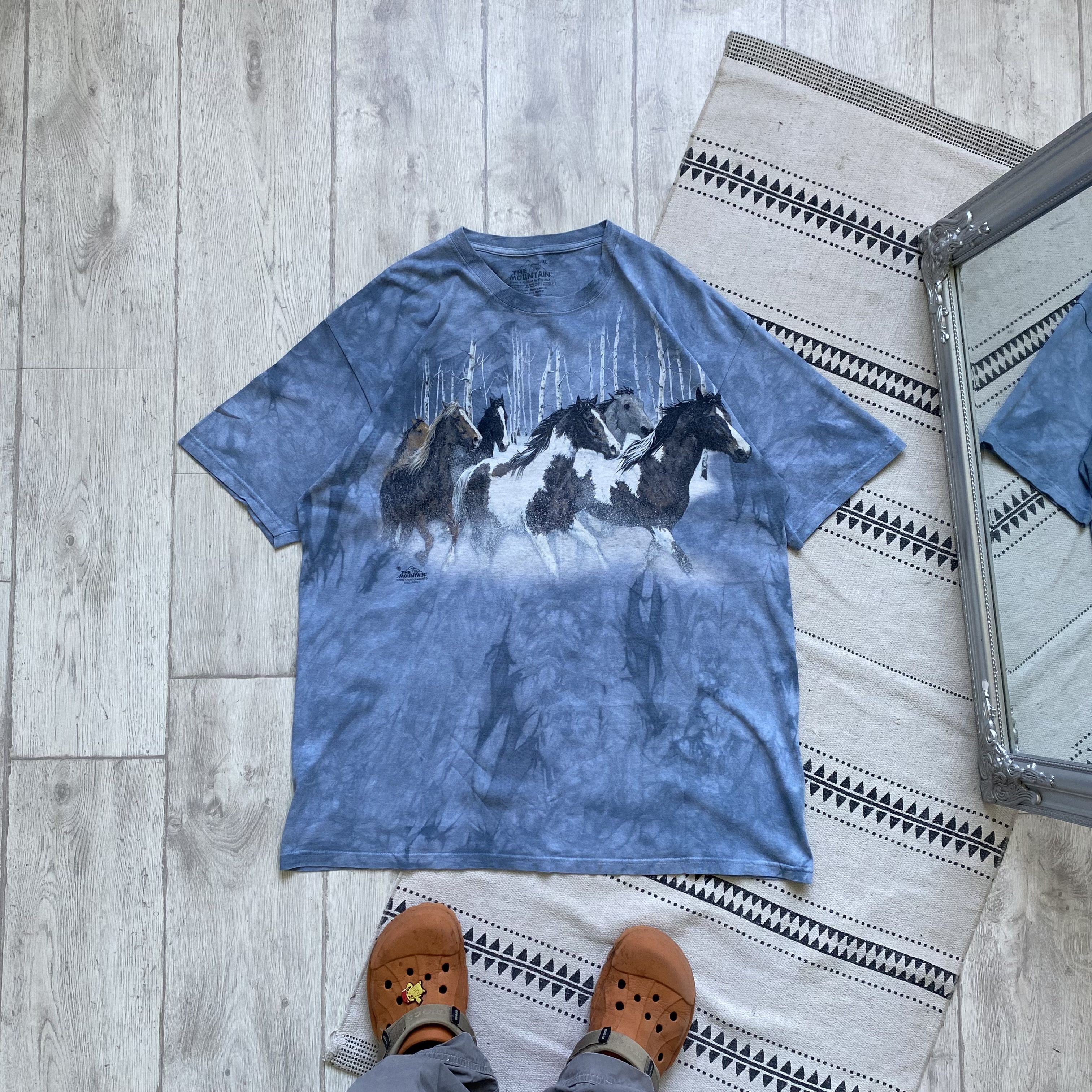 The Mountain 🐴 Vintage 90s USA Animal tee Horse Forest The Mountain Size US XL / EU 56 / 4 - 1 Thumbnail