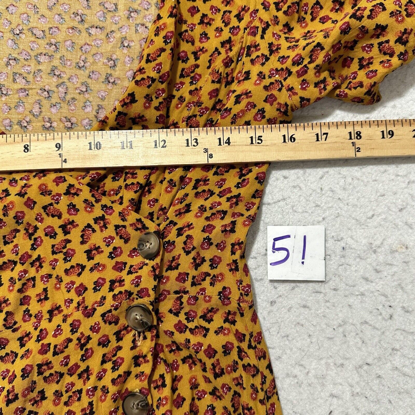 Urban Outfitters Urban Outfitters Small Front-Slit Midi Dress Floral Orange Size S / US 4 / IT 40 - 8 Thumbnail