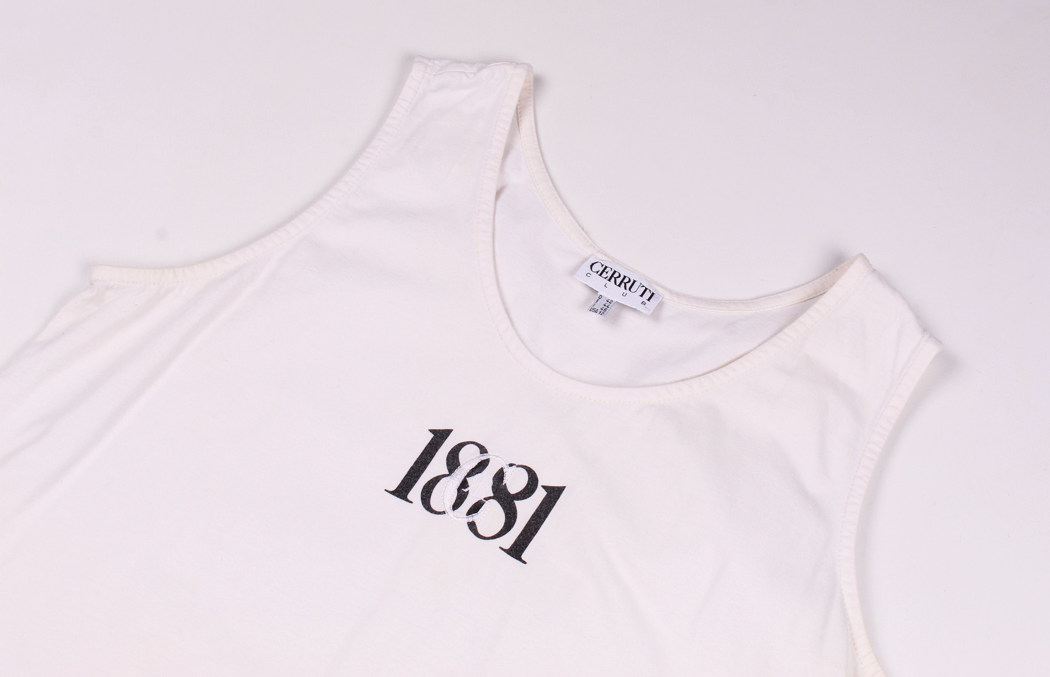 Cerruti 1881 × Vintage Vintage Cerruti 1881 White Tank Top Size L / US 10 / IT 46 - 2 Thumbnail