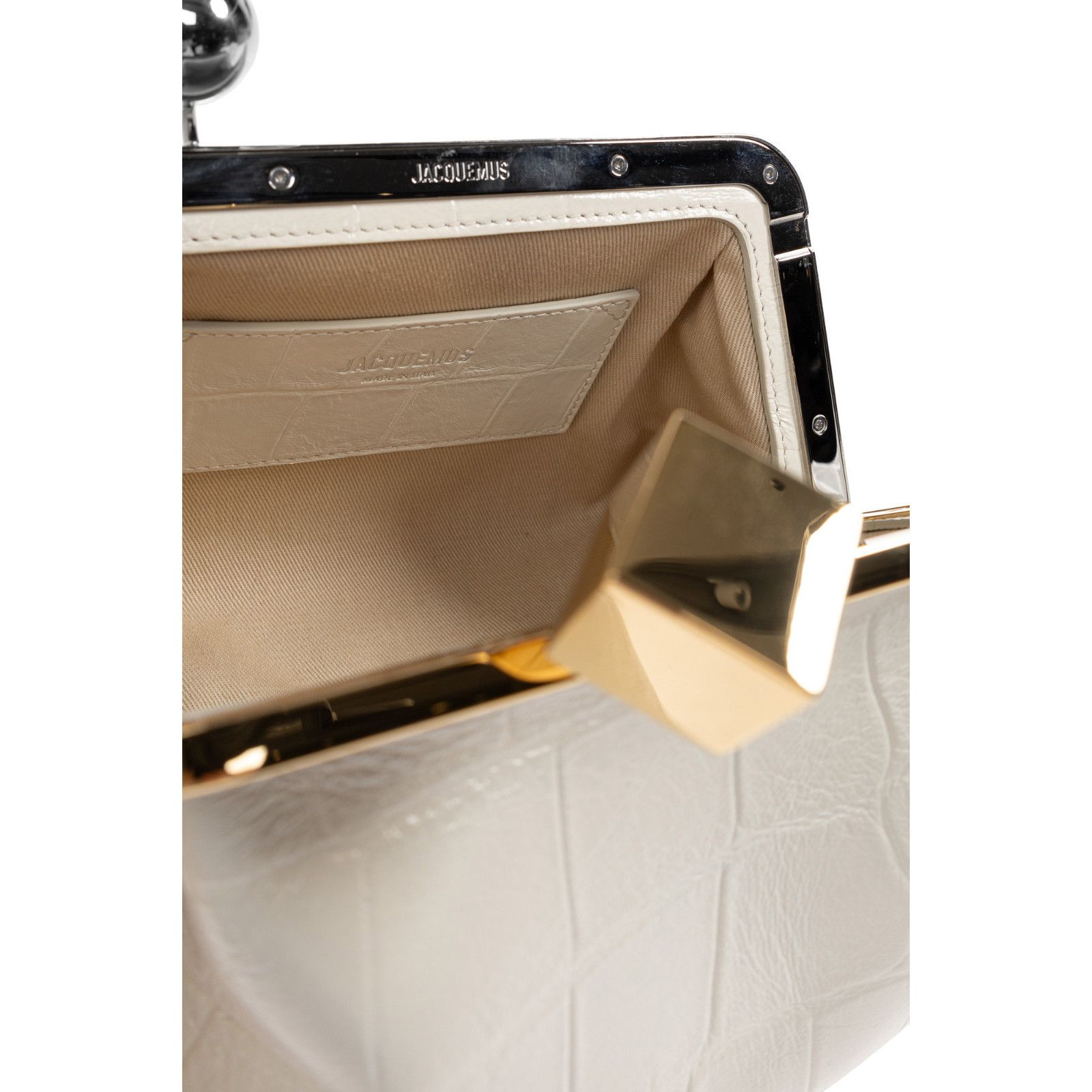 Jacquemus Jacquemus The Berlingot White Leather Shoulder Bag New Size ONE SIZE - 4 Thumbnail