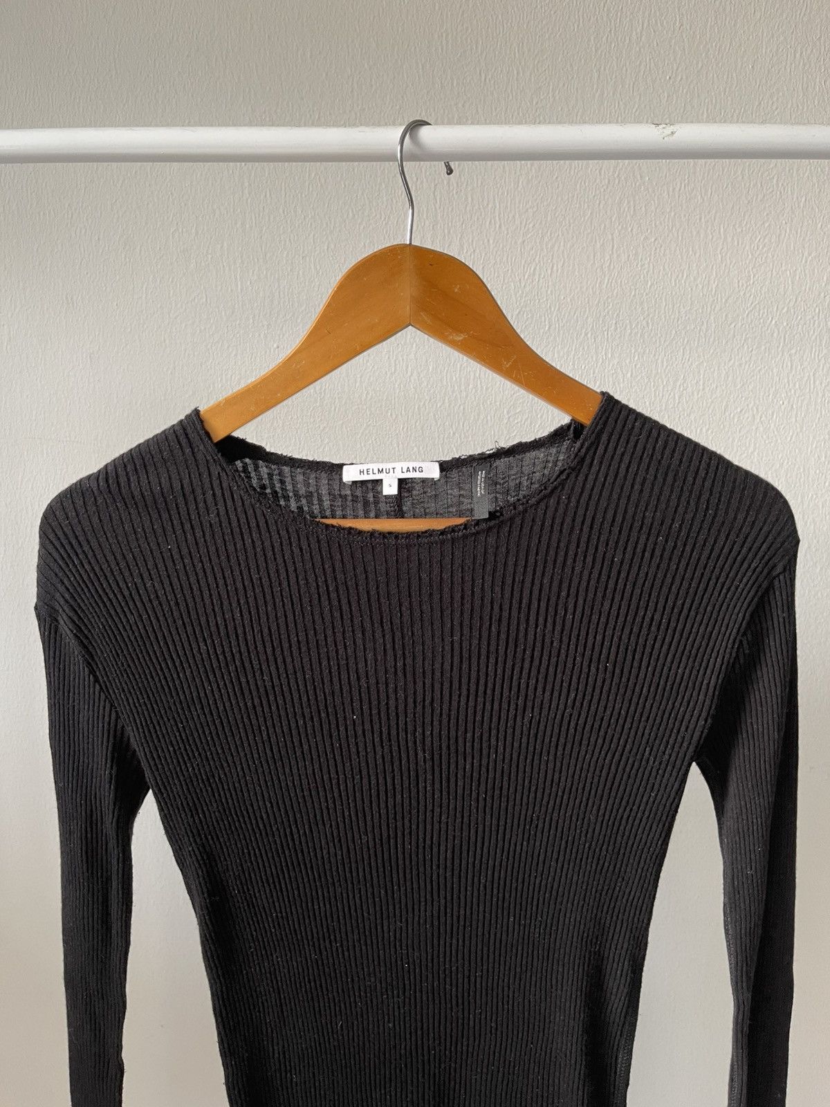 Helmut Lang 2000s Helmut Lang Stretch Knit Long Sleeve Size US S / EU 44-46 / 1 - 3 Thumbnail