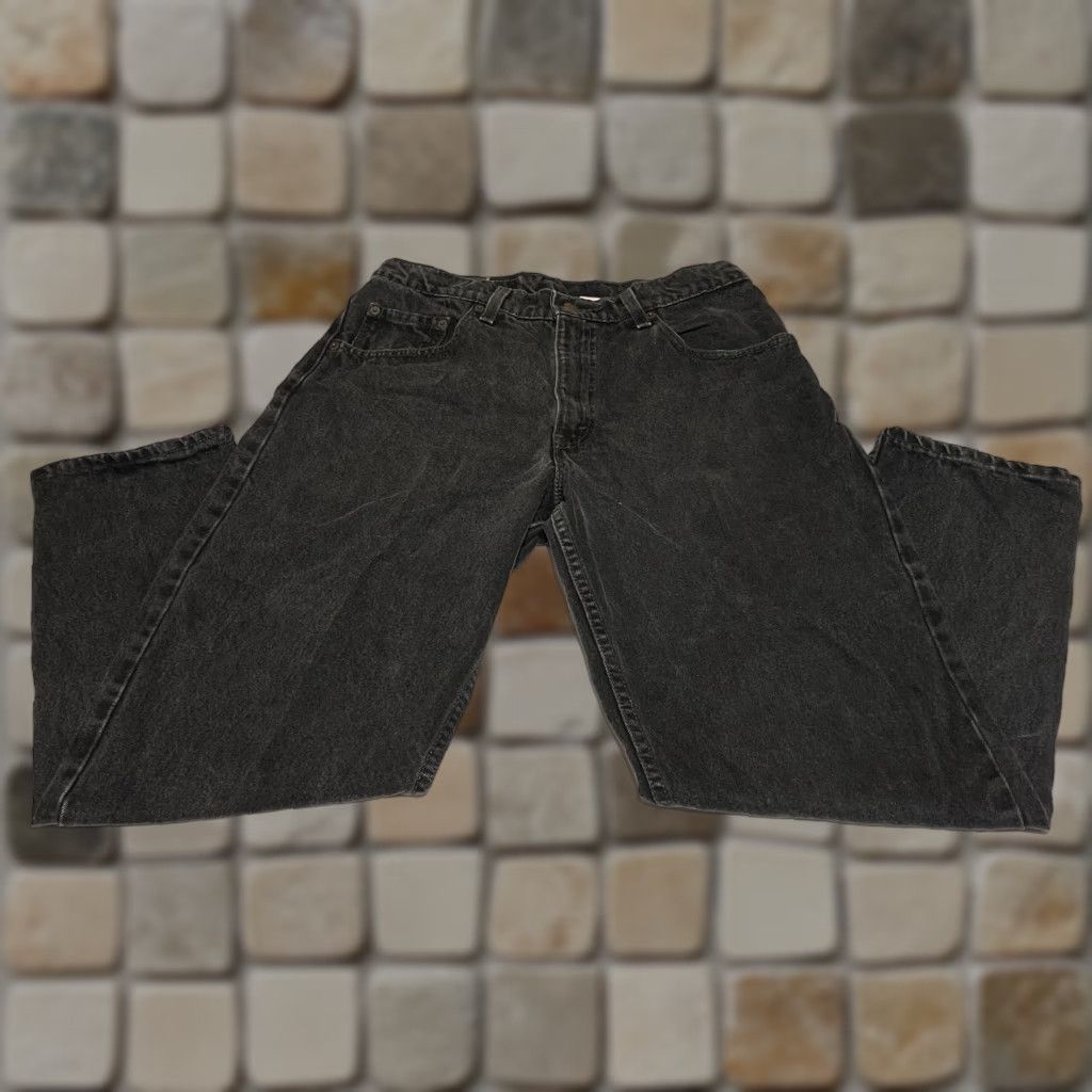 Levi's VTG Levi's 560 Jeans 5-Pocket Denim Black 31x29 Loose Tapered Leg USA Made Mens Jeans 90s Retro Cowboy Theme Size US 31 - 1 Thumbnail