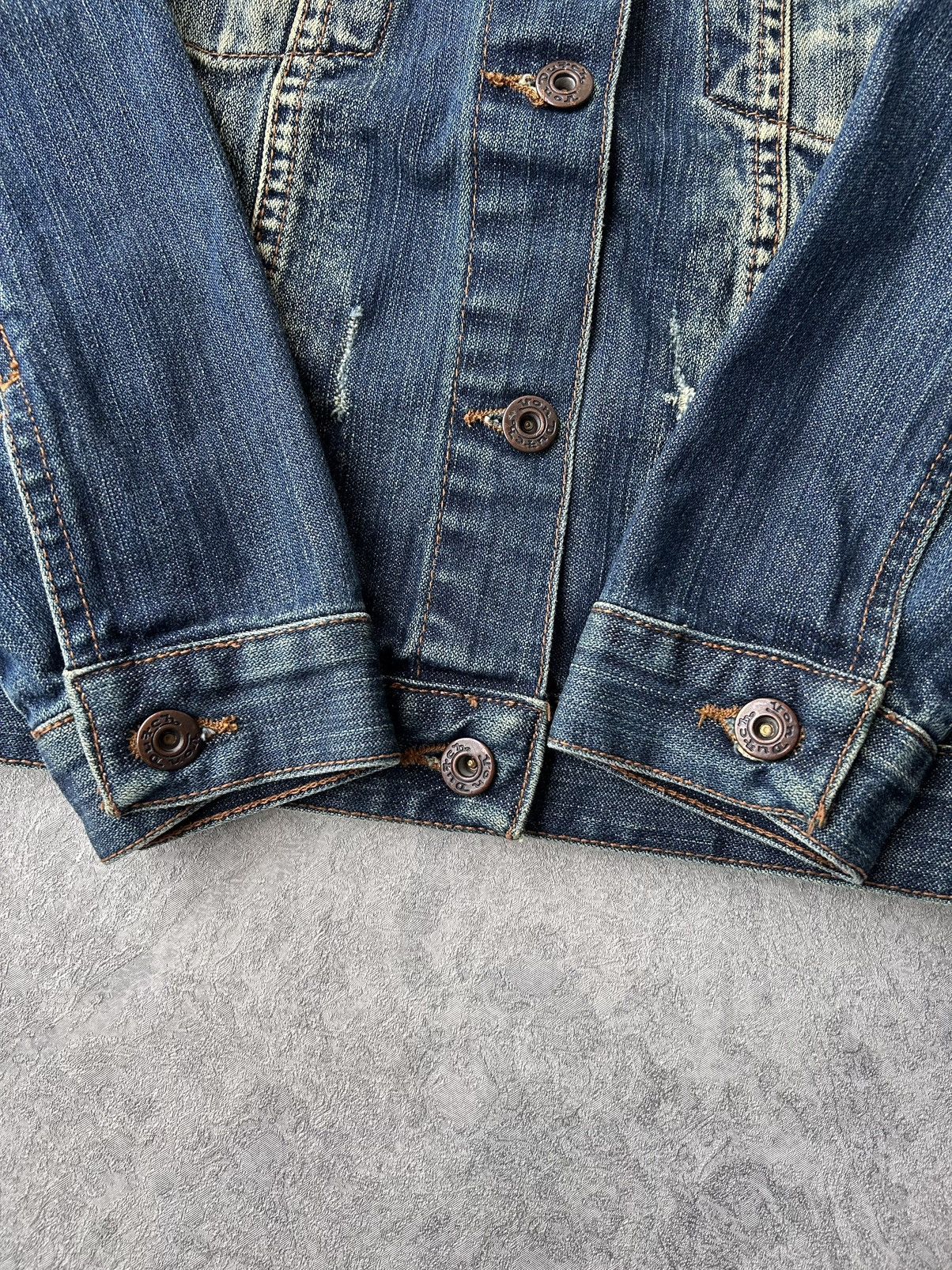 Von Dutch 00s Von Dutch Tattoo Distressed Denim Button Jacket Y2K Size S / US 4 / IT 40 - 10 Thumbnail
