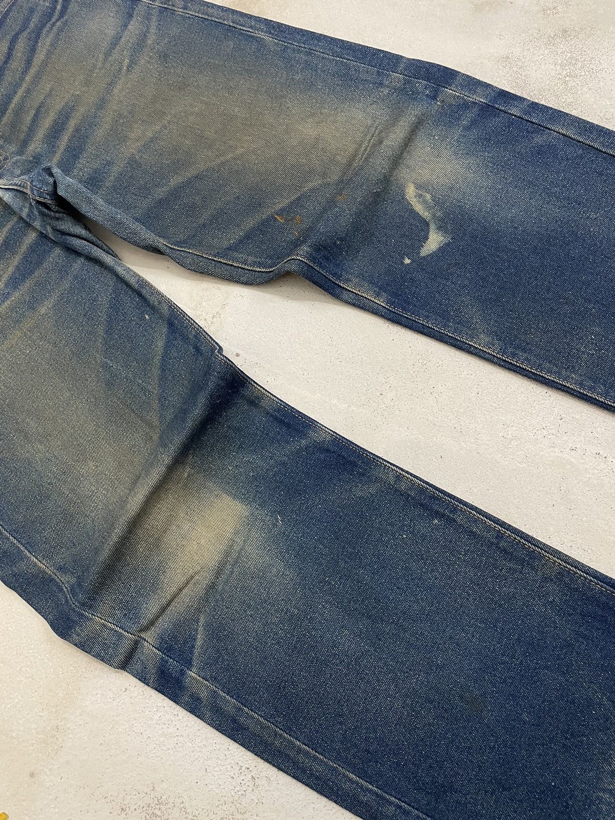 20471120 Work & Street Boys Mud Wash Y2k Distressed Japan Denim A30 Size US 33 - 6 Thumbnail