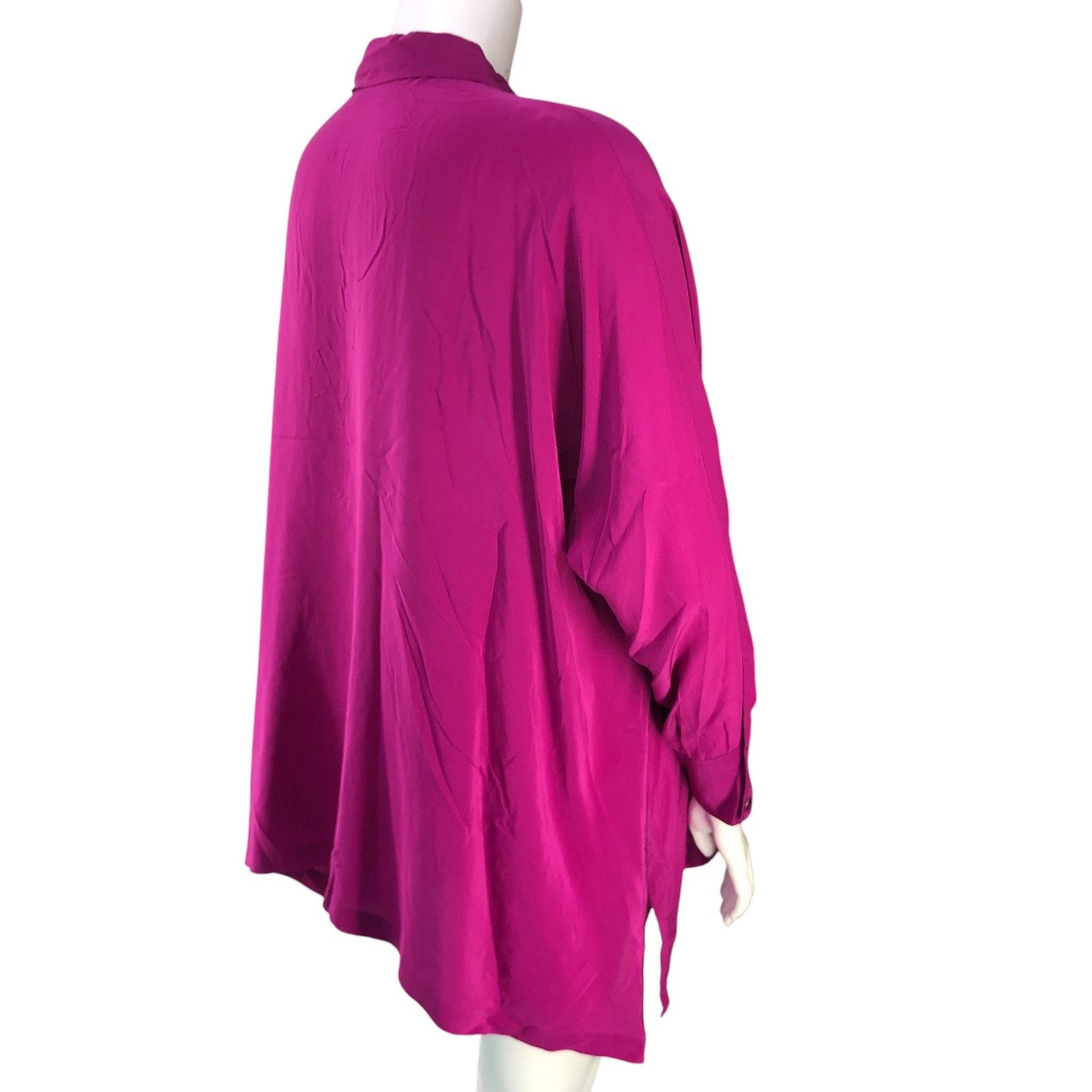 Eileen Fisher Eileen Fisher Size M Tunic Top Hi Low Popover Silk TINY FLAW Size M / US 6-8 / IT 42-44 - 8 Thumbnail