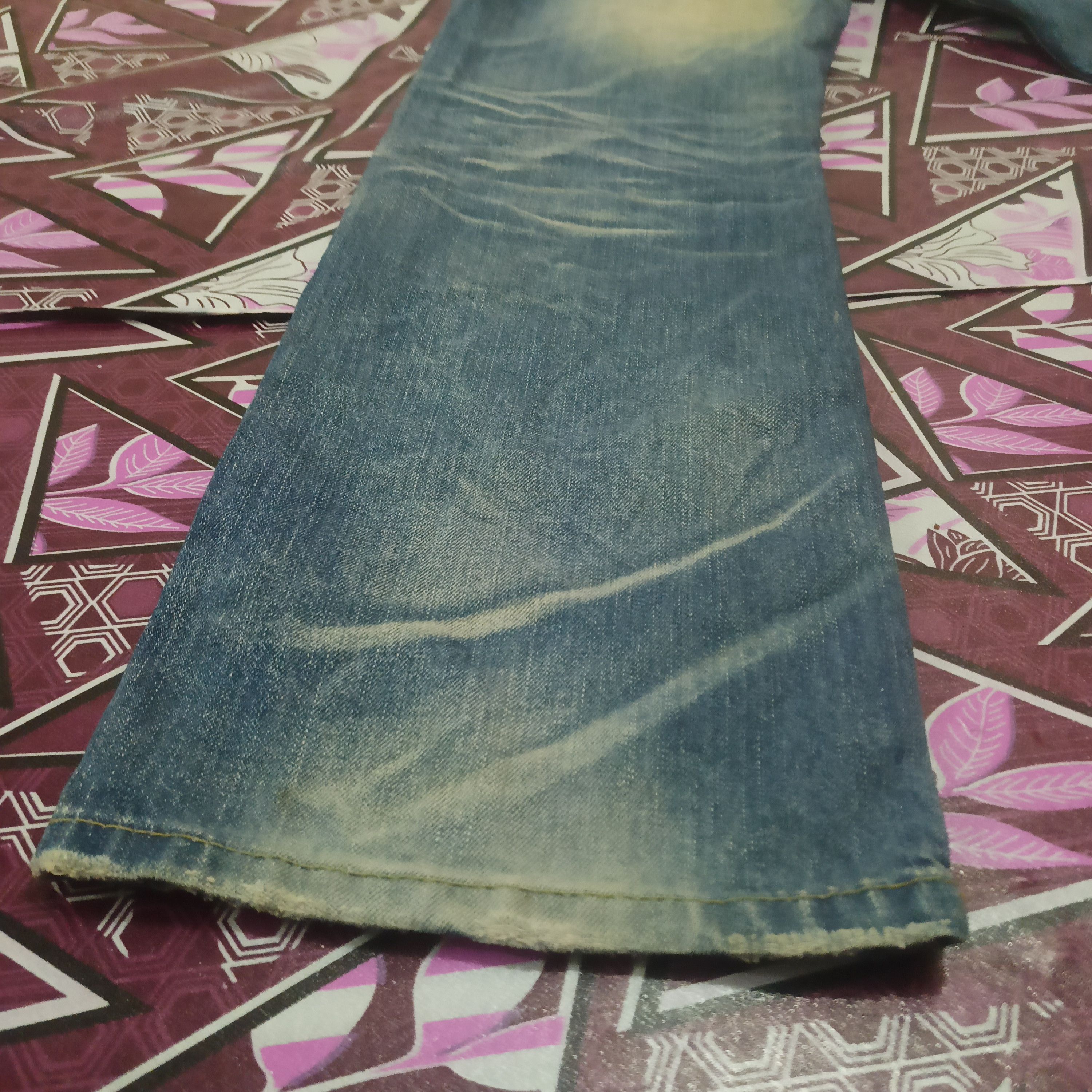 If Six Was Nine Sick Lolita Jeans Skull Distressed Jeans Size US 33 - 21 Thumbnail