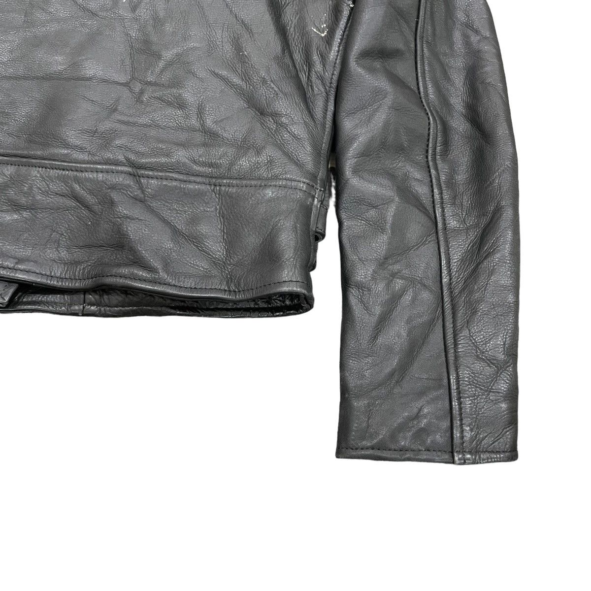 Genuine Leather × Vintage Horn Work Genuine Leather Punk Motorcycle Bikers Jacket Size M / US 6-8 / IT 42-44 - 10 Thumbnail