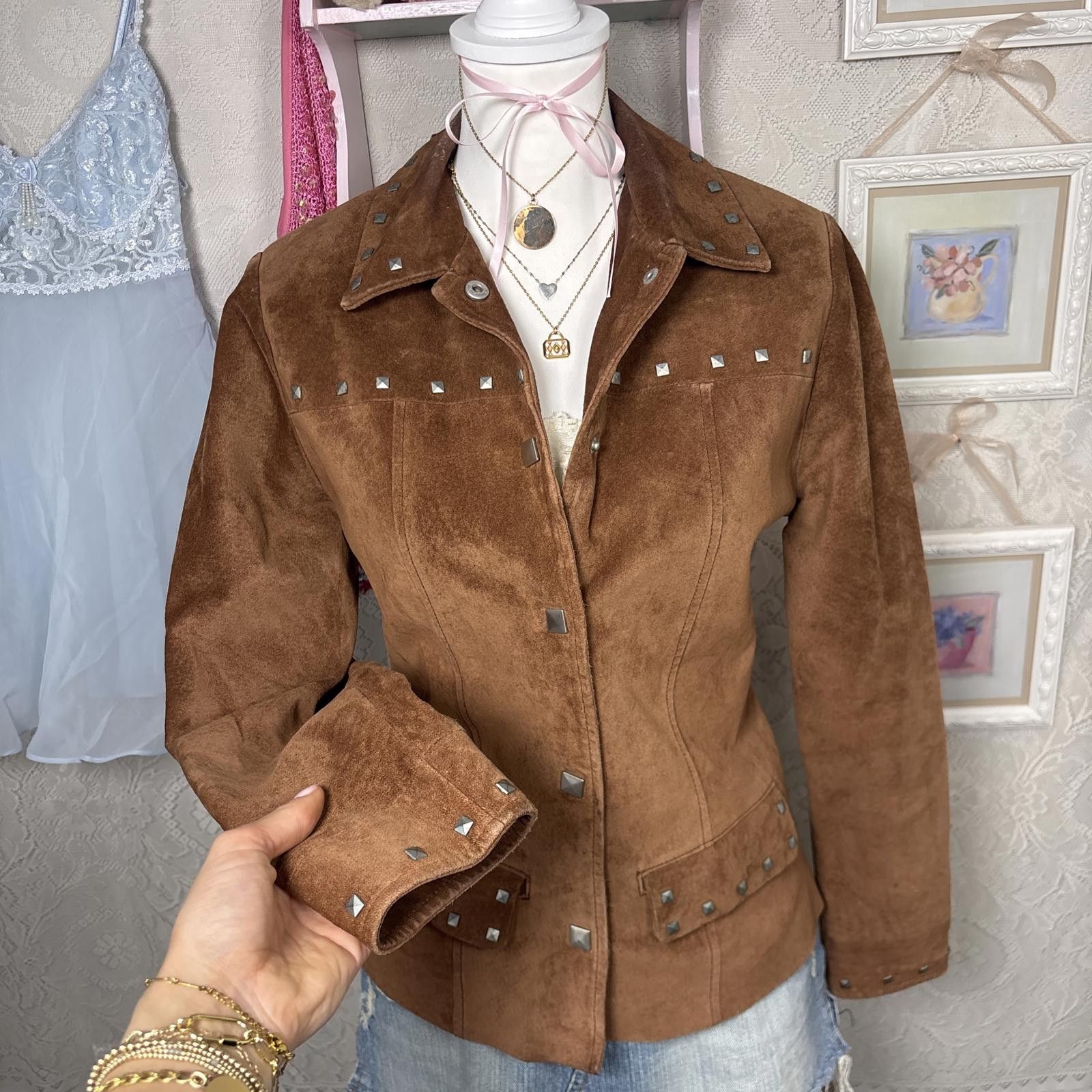 Other vintage suede leather studded jacket Size S / US 4 / IT 40 - 2 Thumbnail