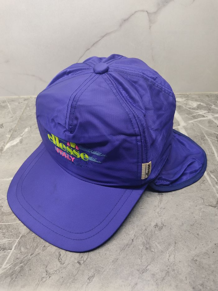Ellesse Vintage Ellesse Earflap Cap Hat (Made In Japan) Size ONE SIZE - 3 Thumbnail
