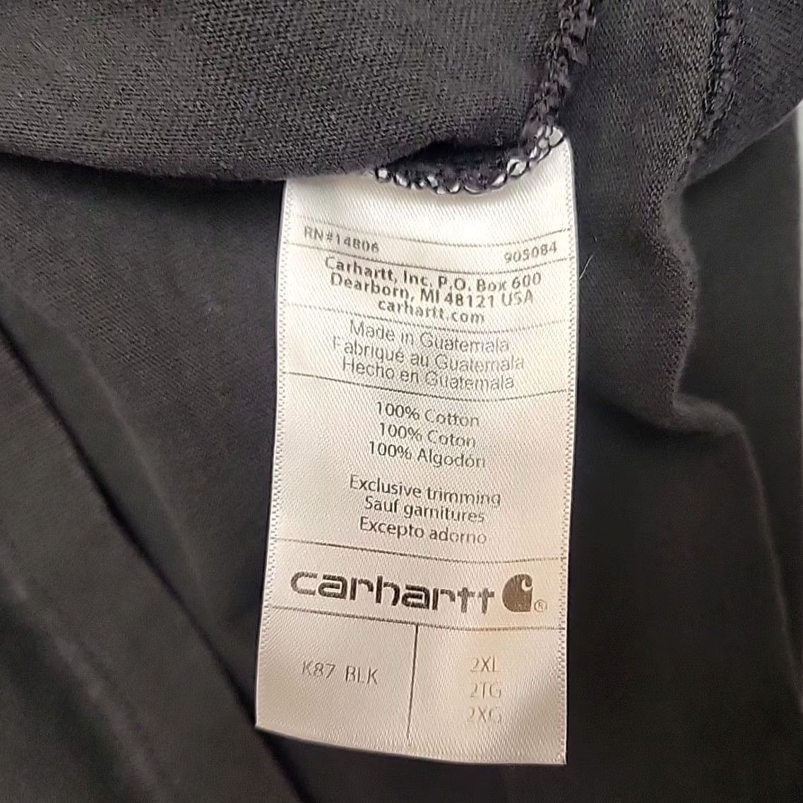 Carhartt Carhartt Shirt Mens 2XL Black Loose Fit Short Sleeve Crewneck Pocket Tee K87 Size US XXL / EU 58 / 5 - 7 Thumbnail