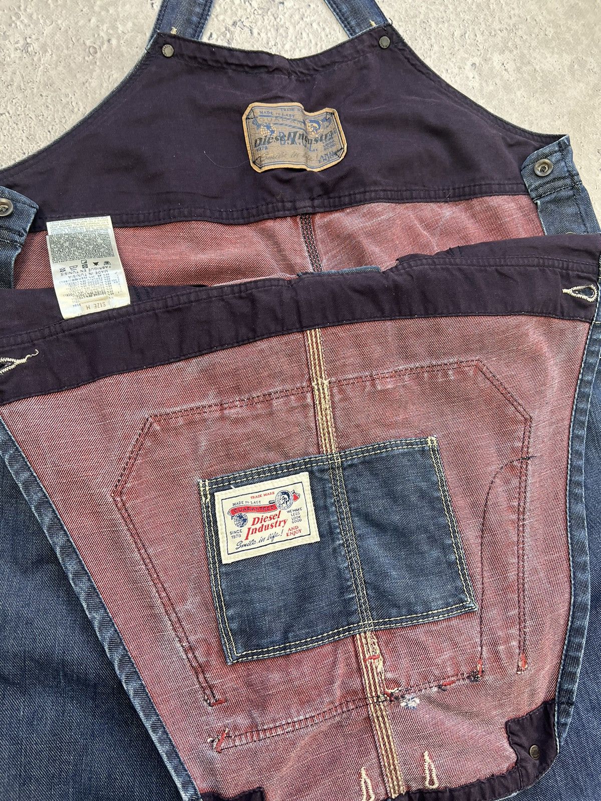 Diesel × Japanese Brand VINTAGE Y2K OVERALL DIESEL DISTRESSED HYPE Size US 32 / EU 48 - 12 Thumbnail