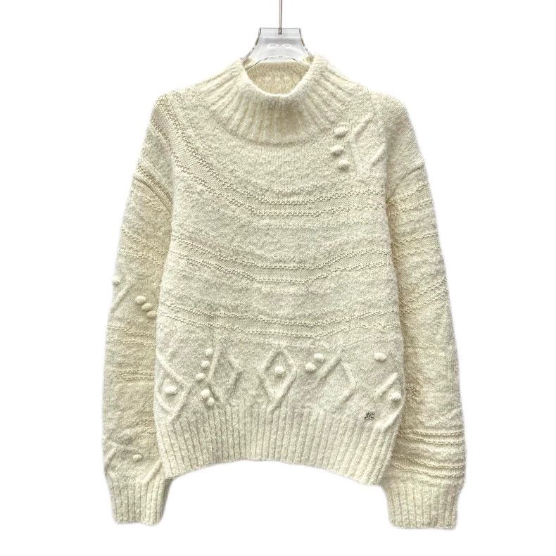 Chanel Chanel Ski series beige logo diamond-inlaid sheep wool semi Size S / US 4 / IT 40 - 1 Thumbnail