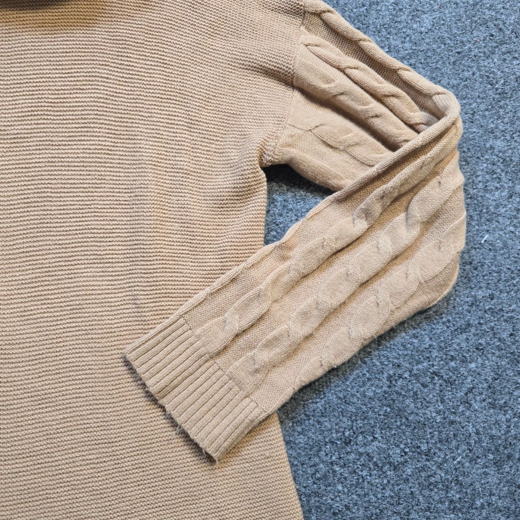 Talbots Talbots Sweater Women Large Beige Wool Blend Cable Knit Sleeve Casual Top Basic Size L / US 10 / IT 46 - 4 Thumbnail