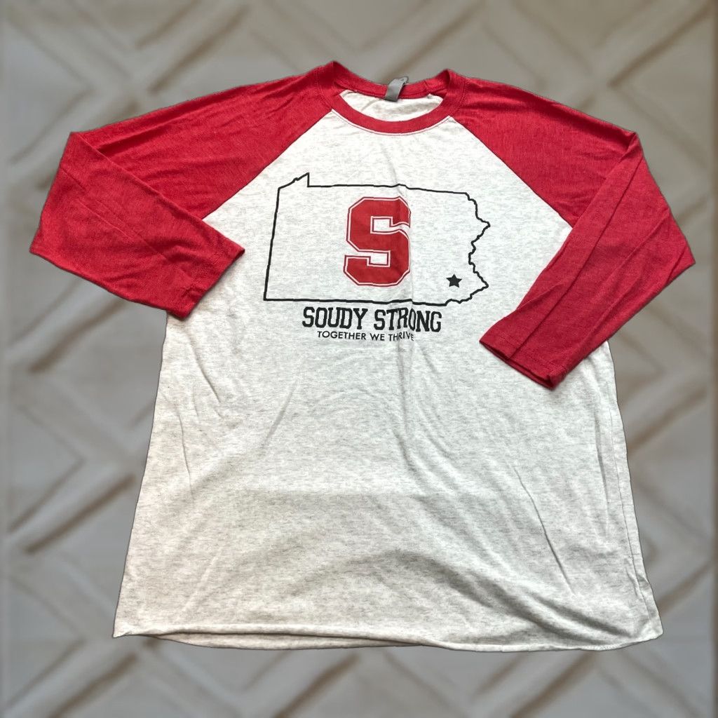 Next Level Next Level Shirt Mens M Red 3/4 Sleeve Baseball Tee Solid Crew Neck Short Sleeve All Seasons Easy Care - Mens Size US M / EU 48-50 / 2 - 1 Thumbnail