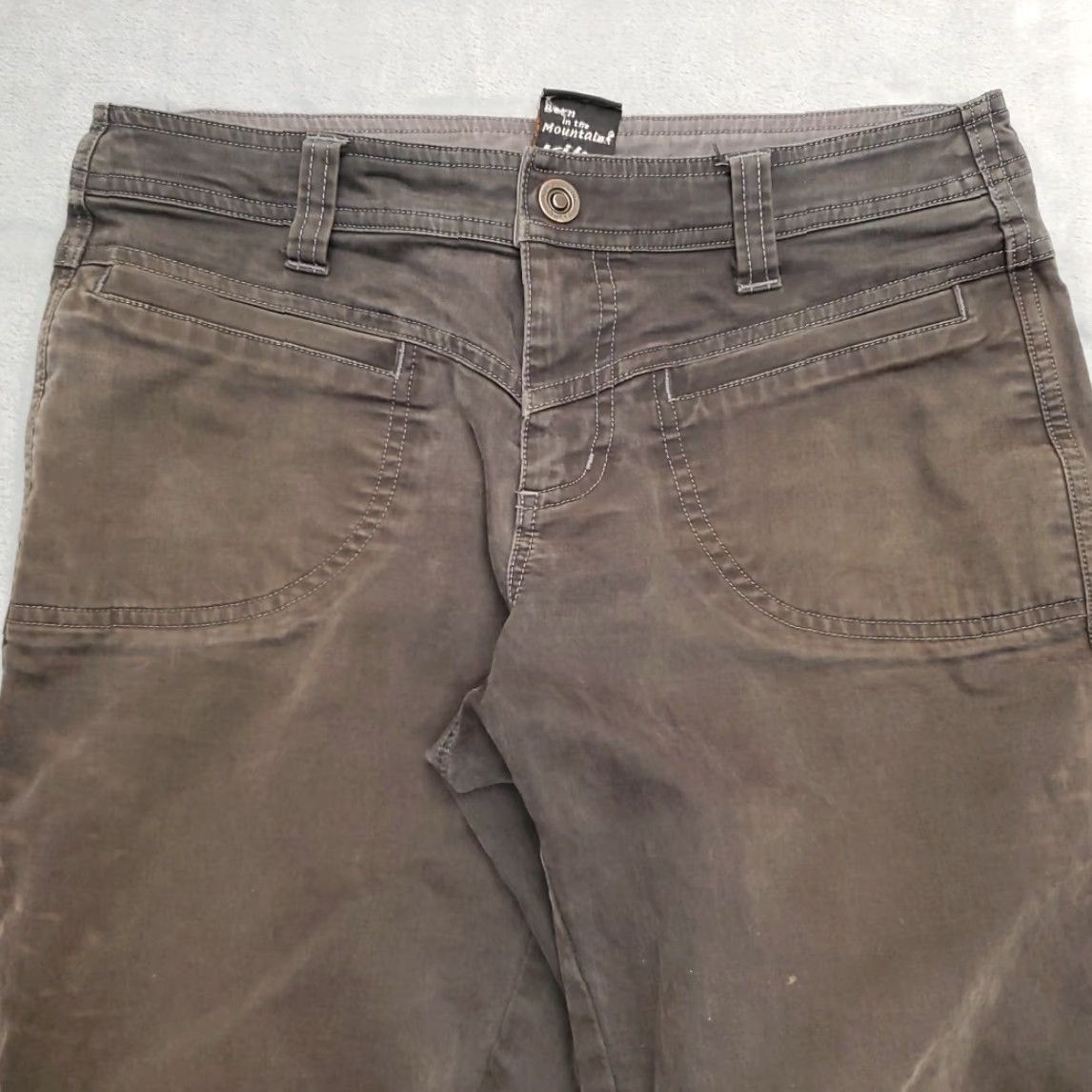 Vintage Kuhl Pants Women 6 Performance Fade Charcoal Wash Patina Dye Articulated Outdoor Chino Pockets Logo Casual Nature 31in Inseam Womens Size 28" / US 6 / IT 42 - 3 Thumbnail