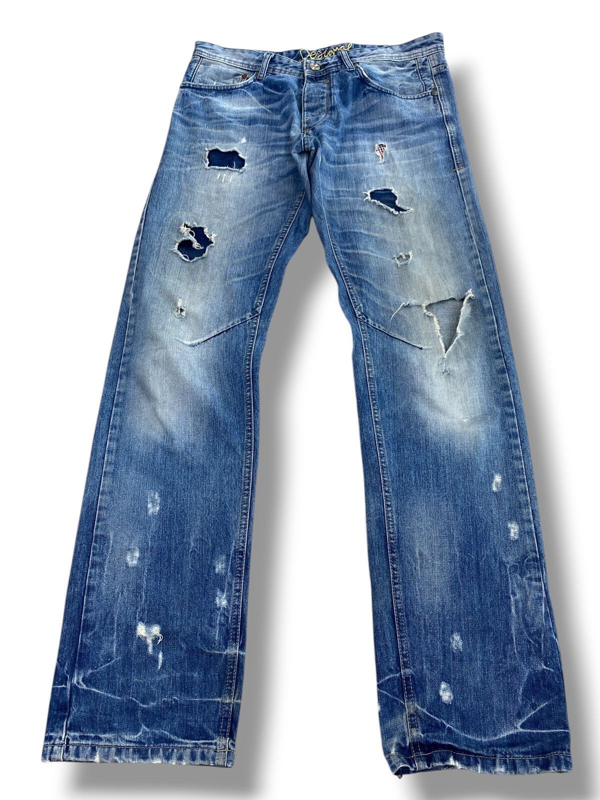 Desigual Desigual Brand Distressed Patchwork Style Loose Jeans Size US 34 / EU 50 - 1 Thumbnail