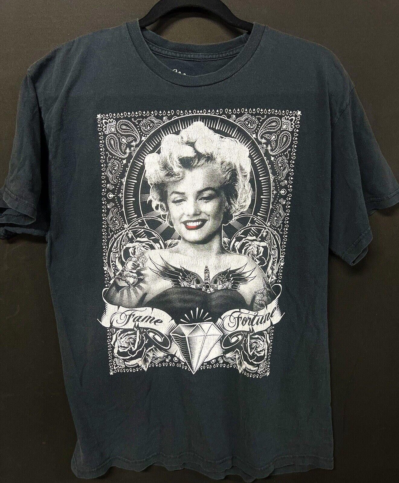 The Unbranded Brand Vintage-Inspired Marilyn Monroe Graphic Tee - Fame & Fortune Size US XL / EU 56 / 4 - 1 Thumbnail