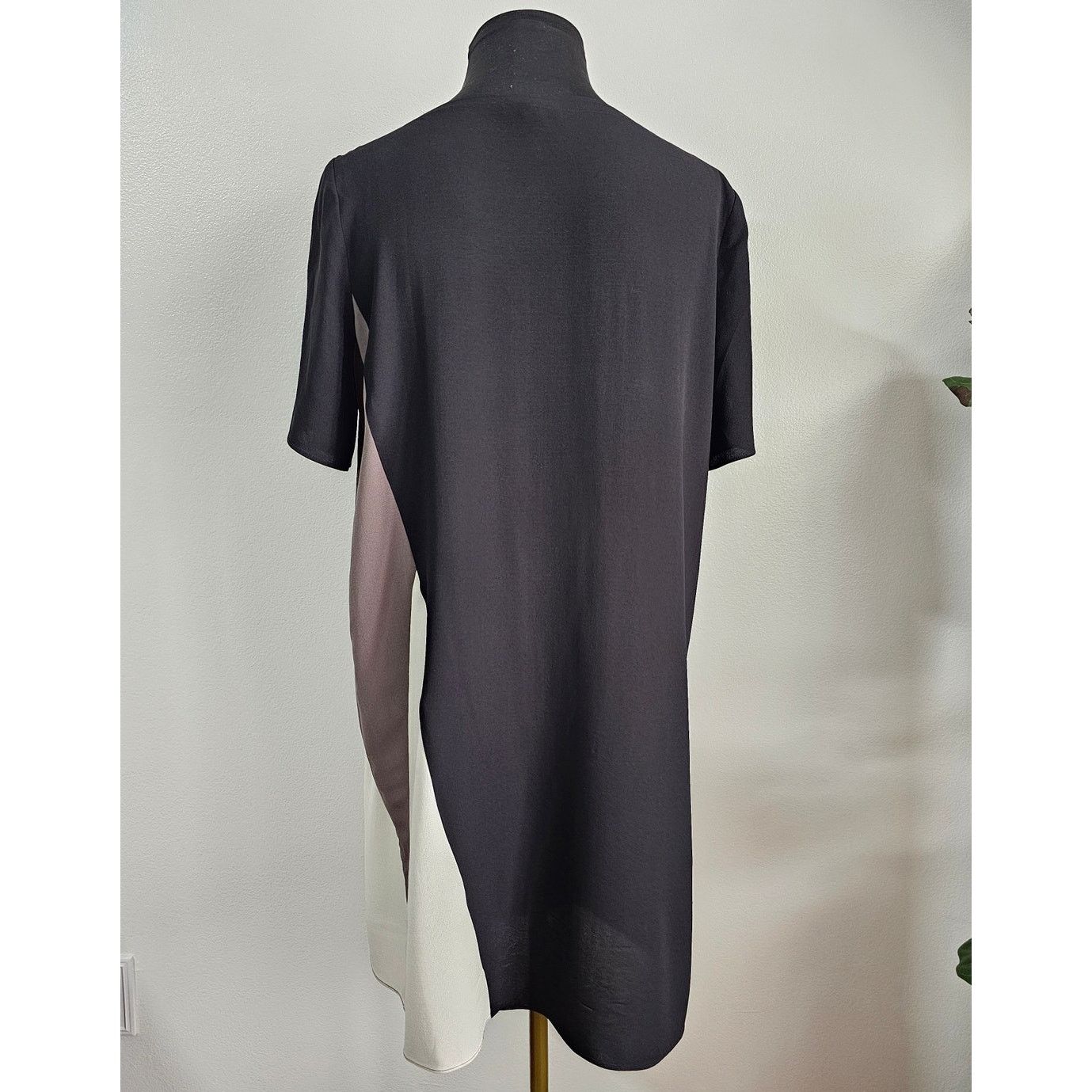 Eileen Fisher EILEEN FISHER Colorblock Silk Georgette Crepe Shift Dress XS Size XS / US 0-2 / IT 36-38 - 4 Thumbnail