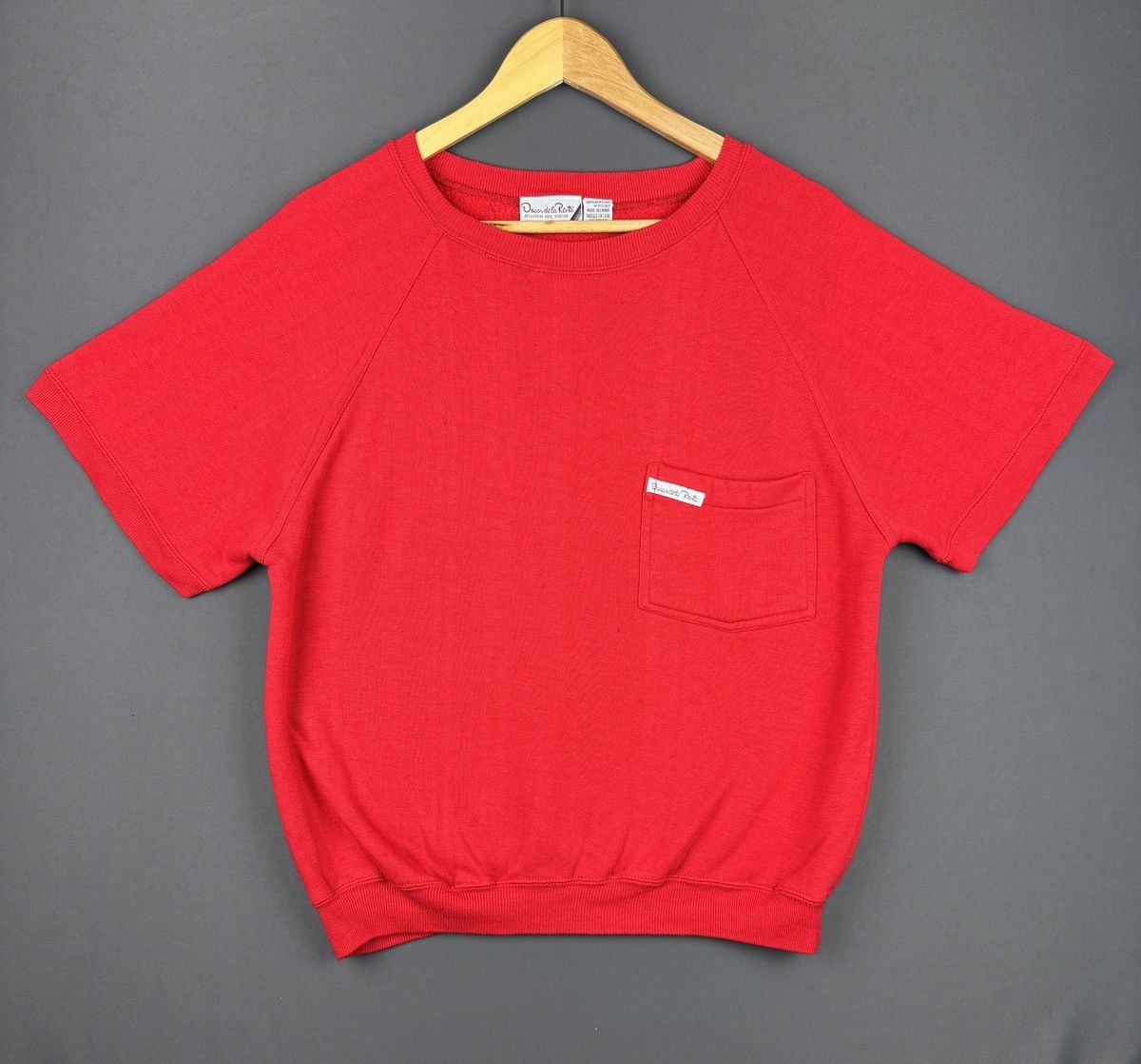 Vintage Oscar Dela Renta Red Shirt Size Small