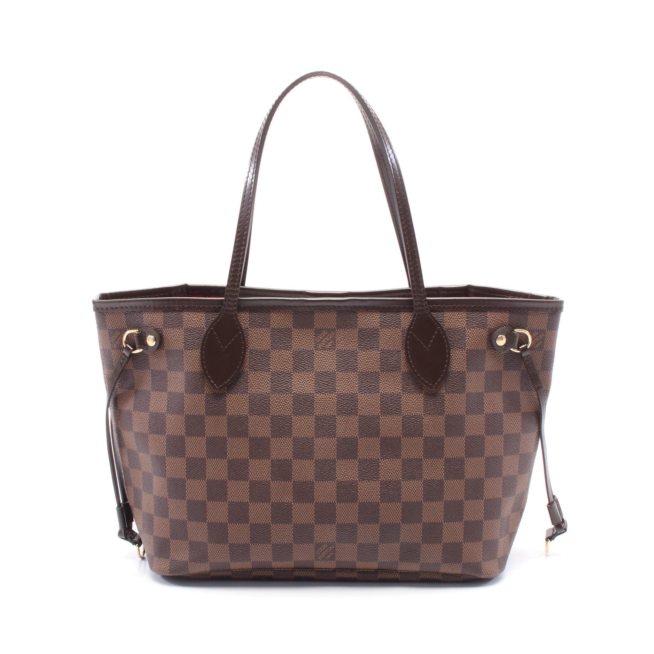 Louis Vuitton Louis Vuitton Neverfull Pm Damier Ebene Handbag Tote Bag Leather Brown Size ONE SIZE - 1 Thumbnail