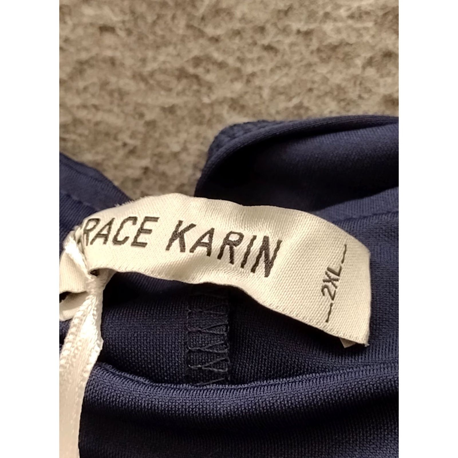 Vintage Grace Karin Knit Dress Women's 2XL Off Shoulder Batwing Cape Periwinkle Blue Dress Knee Length Plus Size Women Sleeveless Solid 2XL Blue Pants? Size XXL / US 16-18 / IT 52-54 - 5 Thumbnail